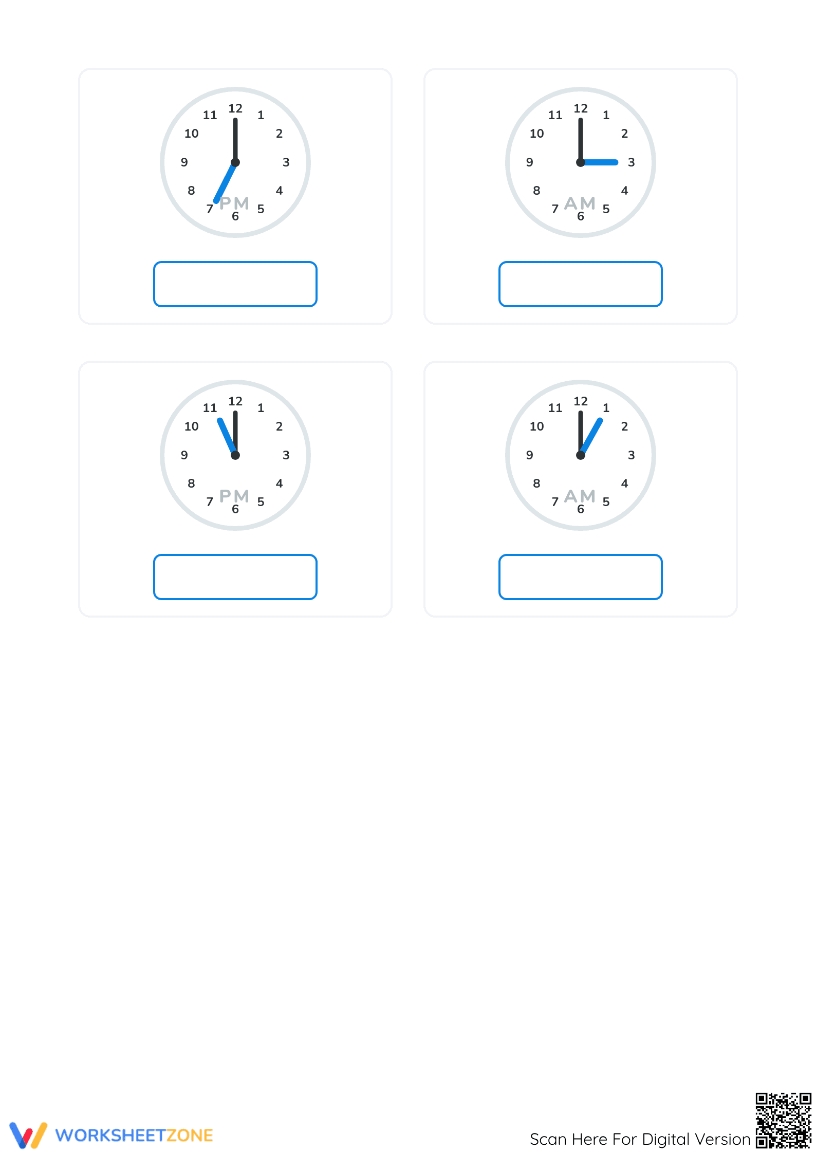 Printable Telling Time Worksheet | Grade 2-4 Math - Page 4