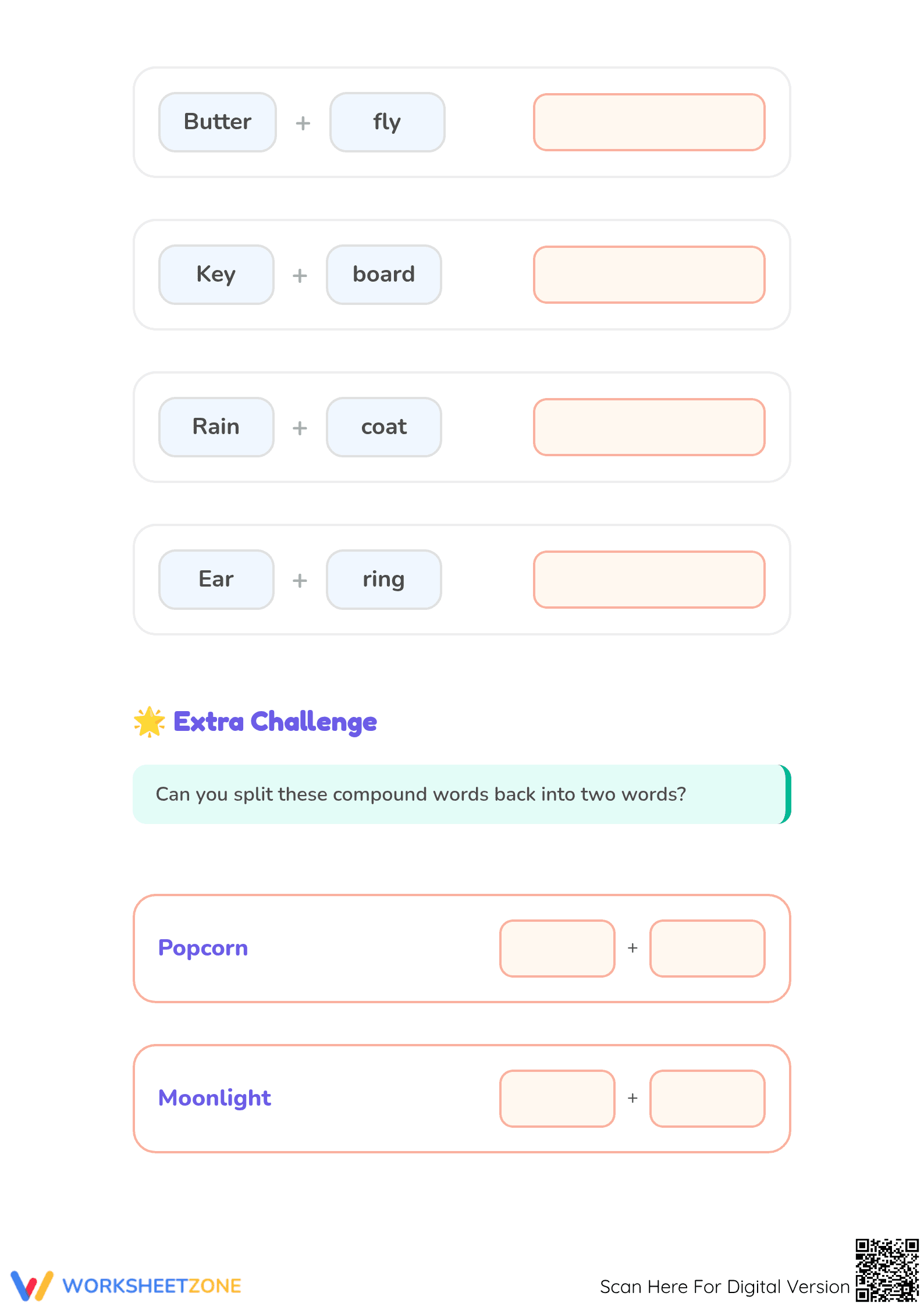 Essential Compound Words Worksheet | Grade 1 Printable - Page 2