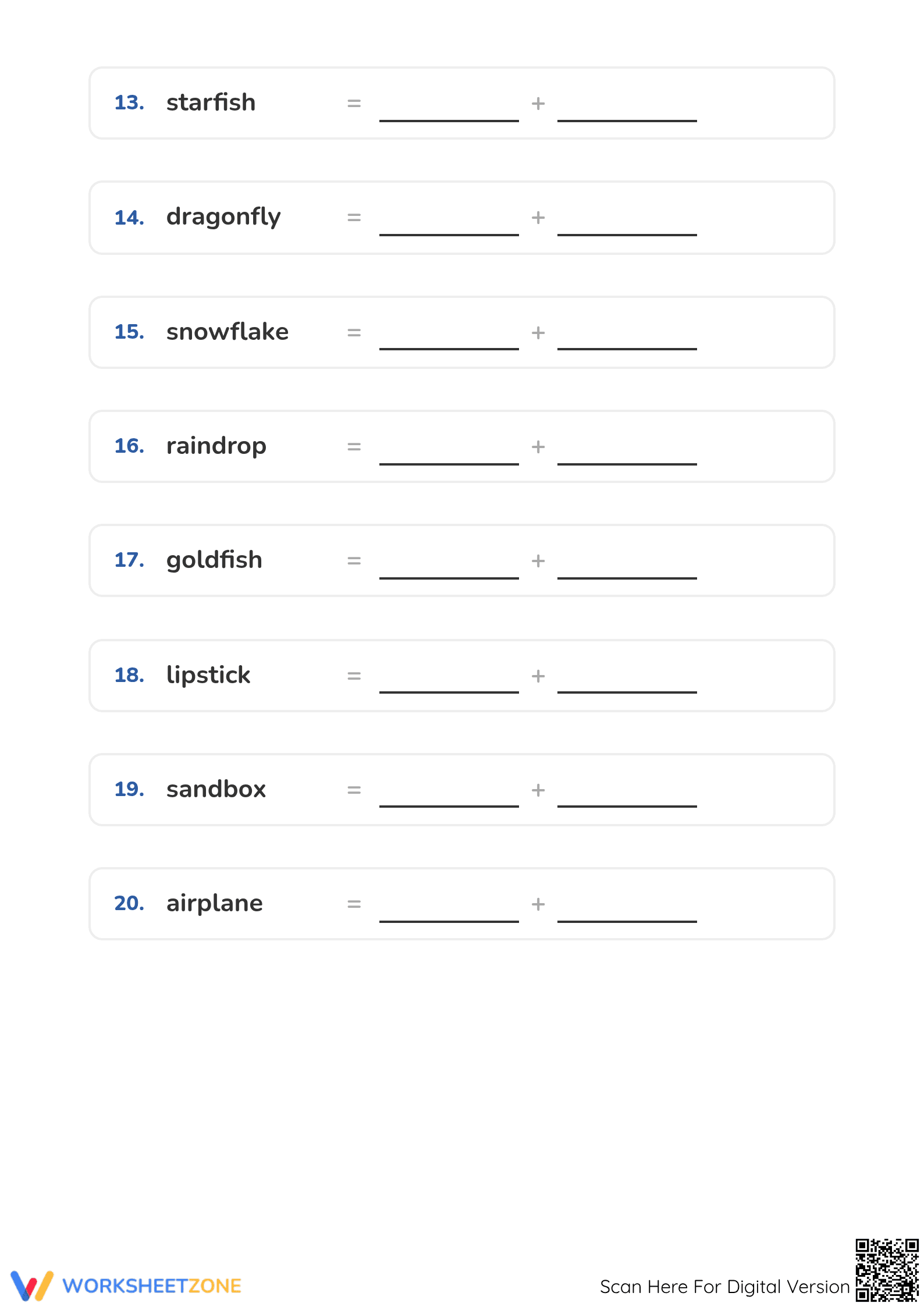 Grade 1 Compound Words — Printable No-Prep Worksheet - Page 3