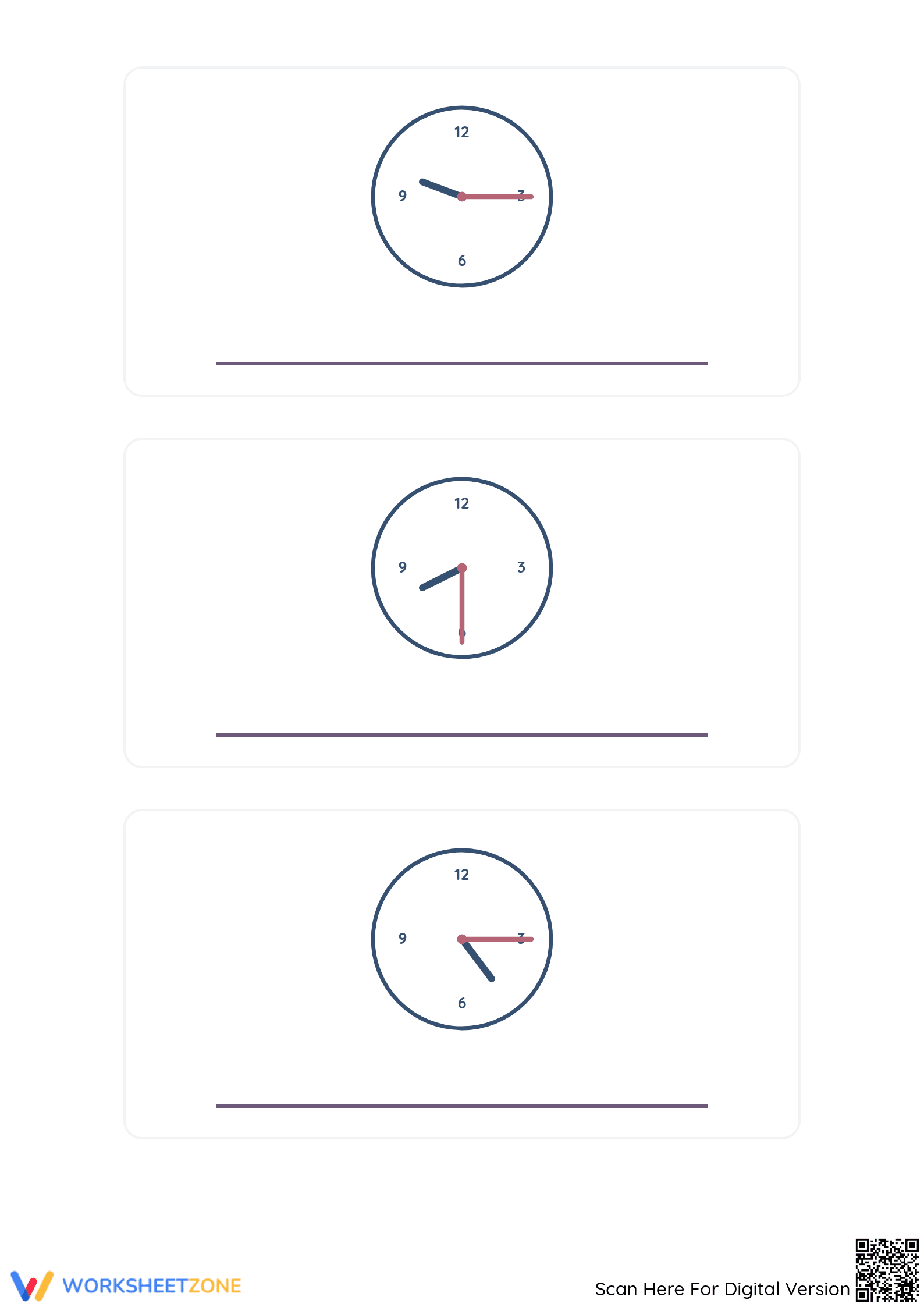 Printable Telling Time Worksheet | Grade 2-4 Math - Page 2