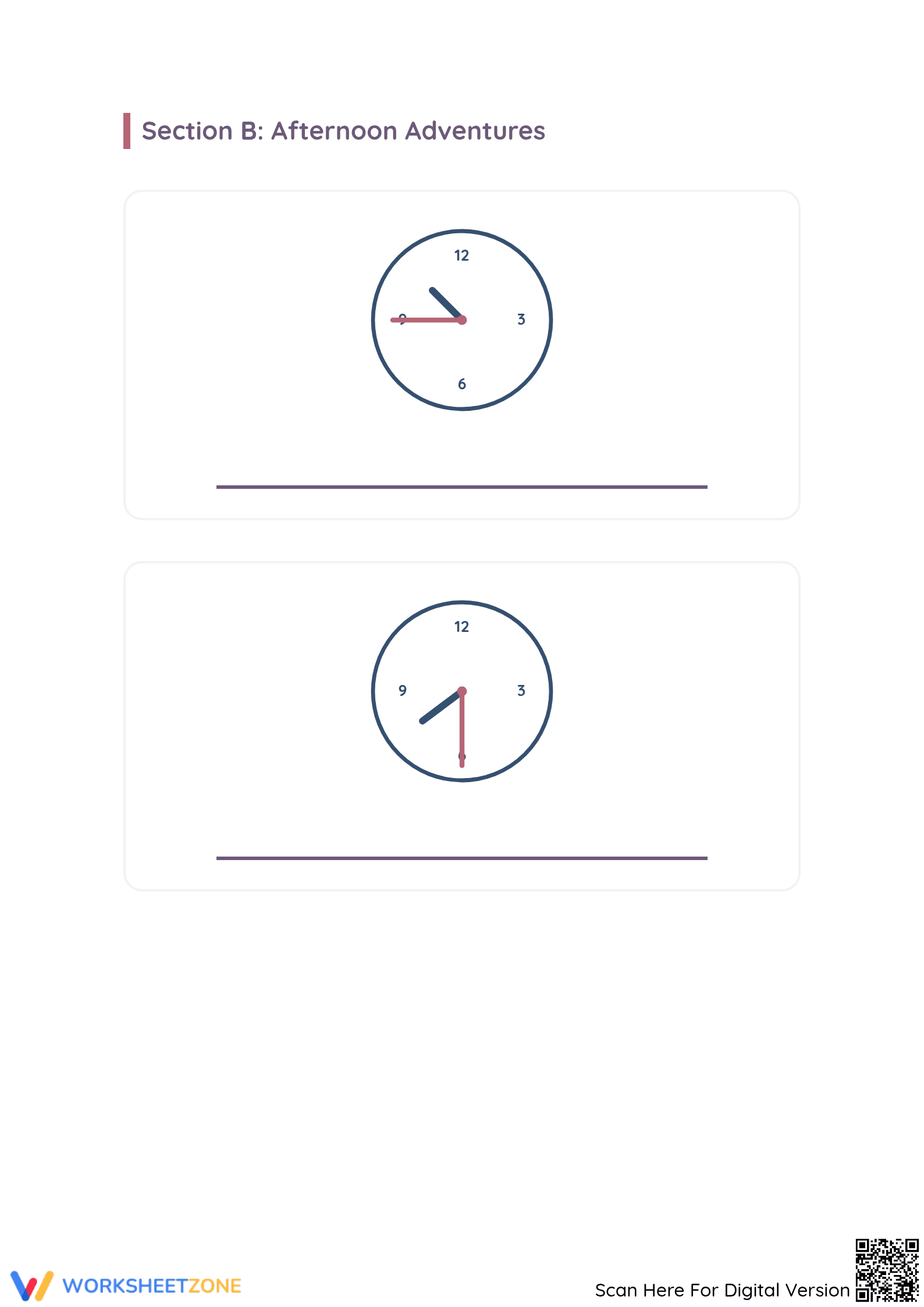 Printable Telling Time Worksheet | Grade 2-4 Math - Page 3