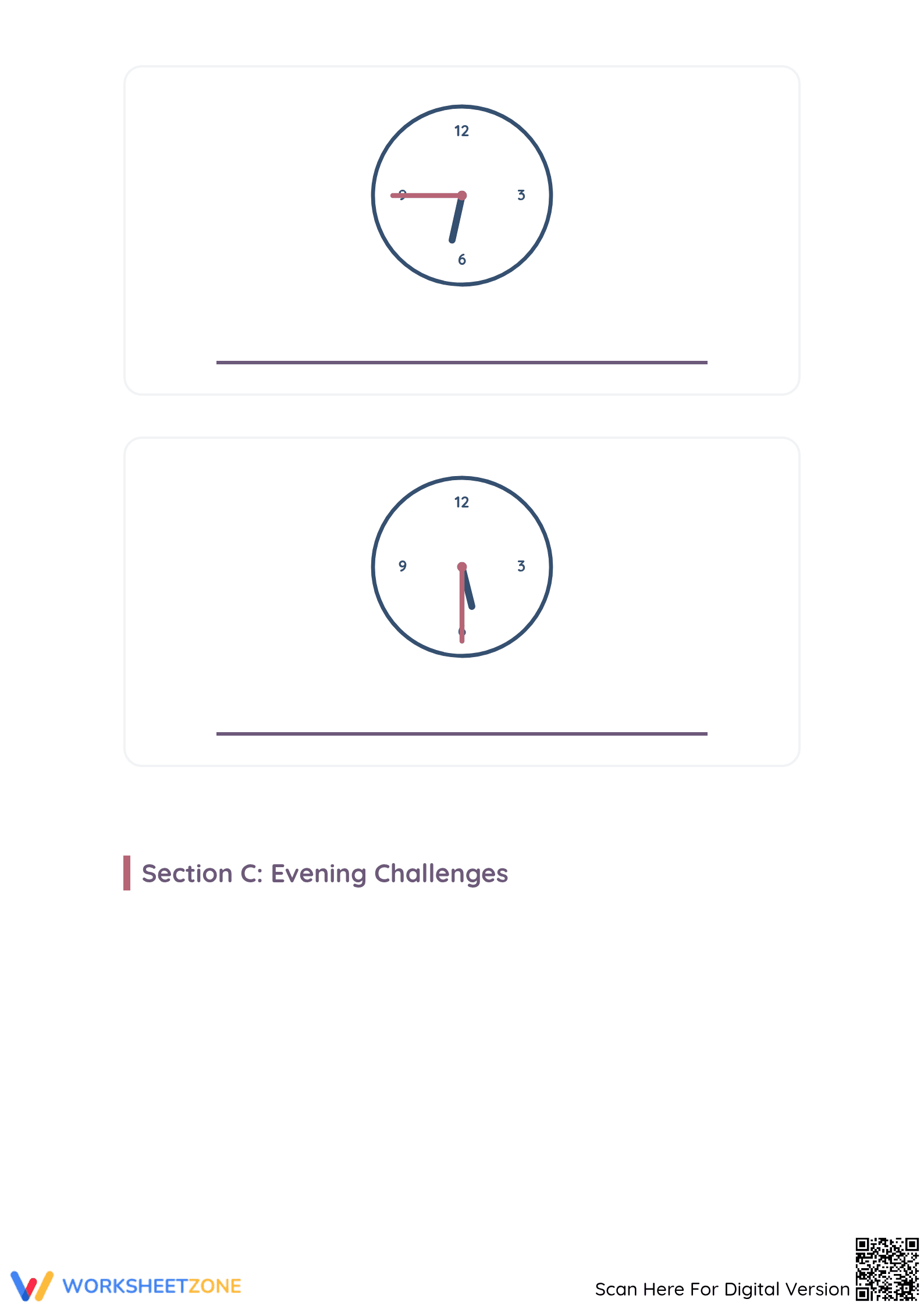 Printable Telling Time Worksheet | Grade 2-4 Math - Page 4