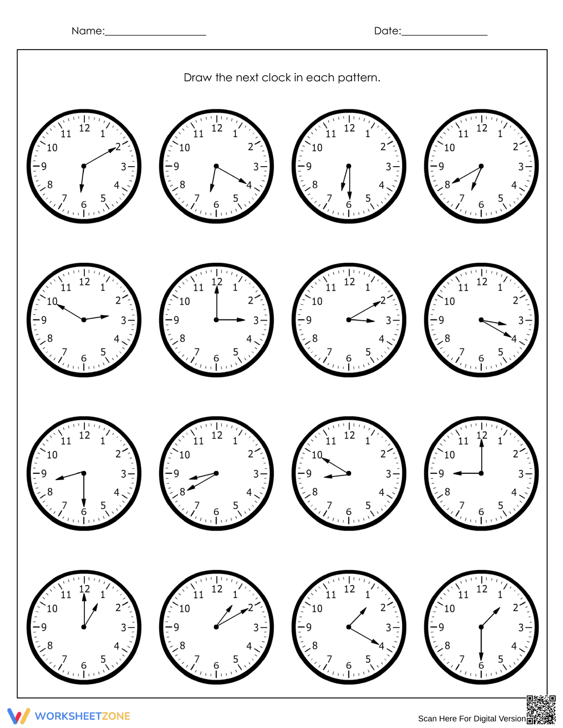 Practice Drawing the Clock - Page 2