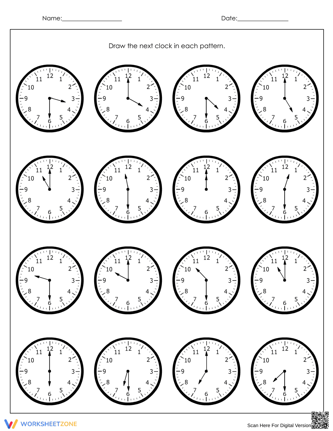 Clock Drawing and Time Skills - Page 2