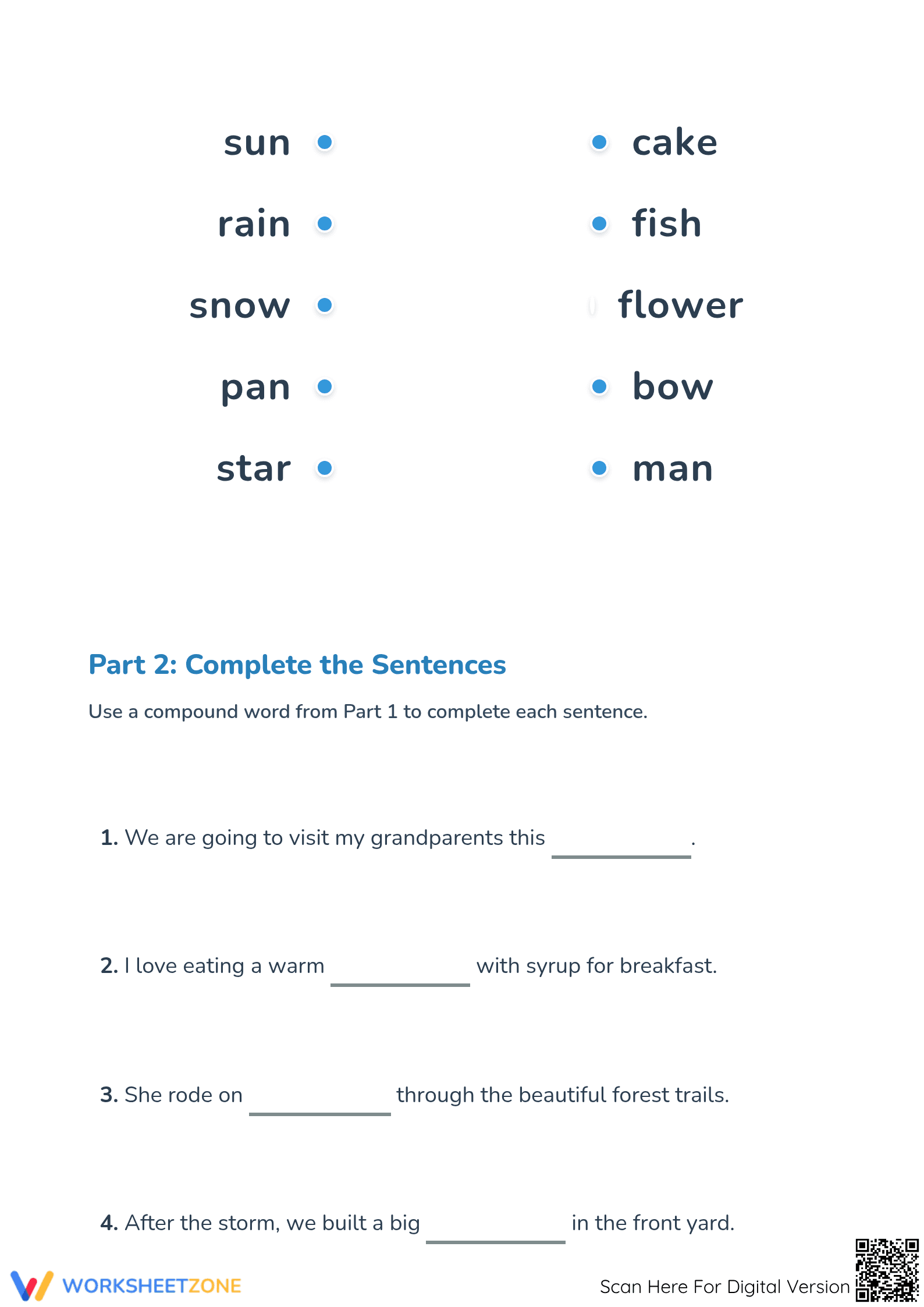 Essential Compound Words Worksheet | Grade 1 ELA - Page 2