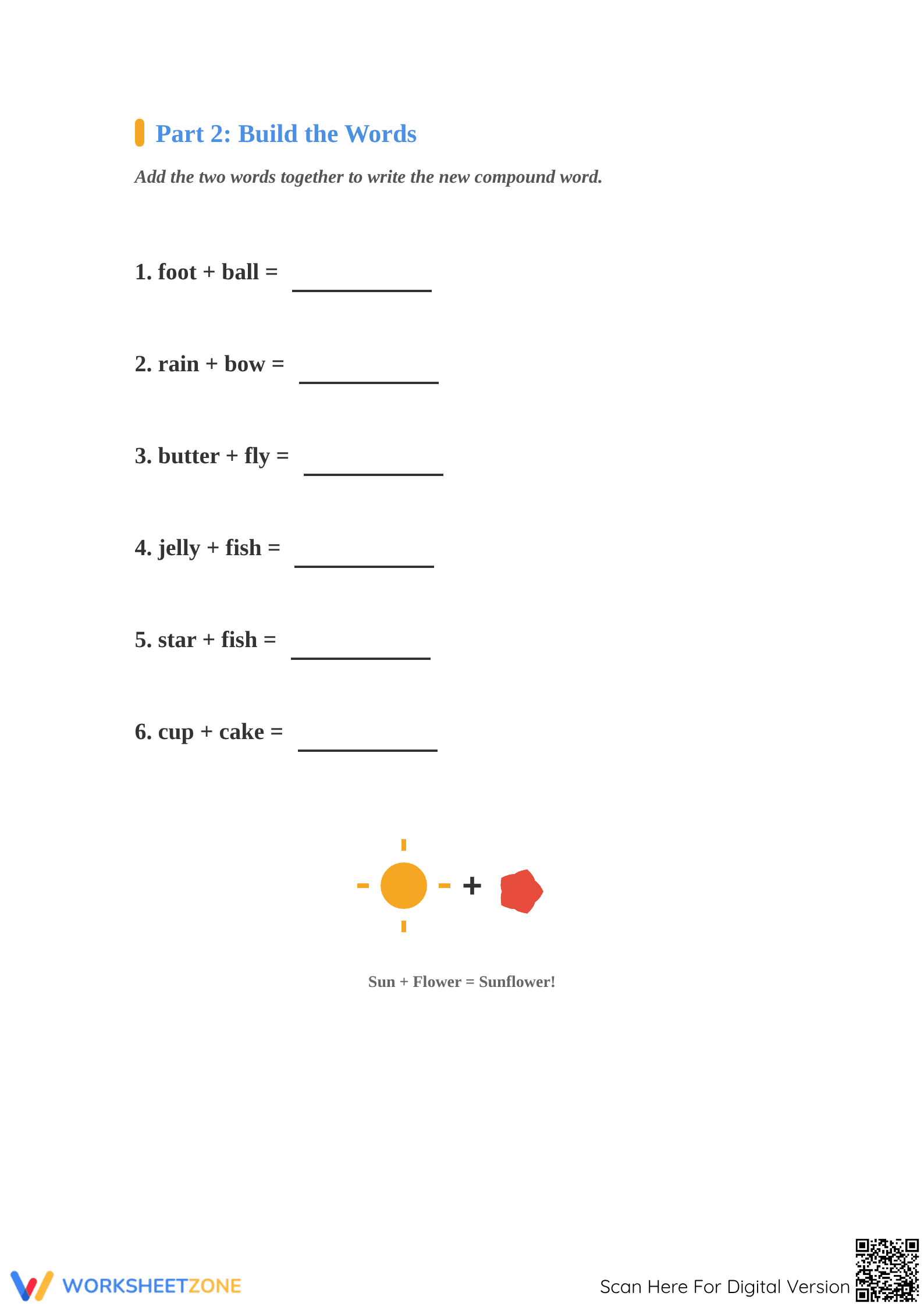 Grade 1 Compound Words — Printable Essential Worksheet - Page 2