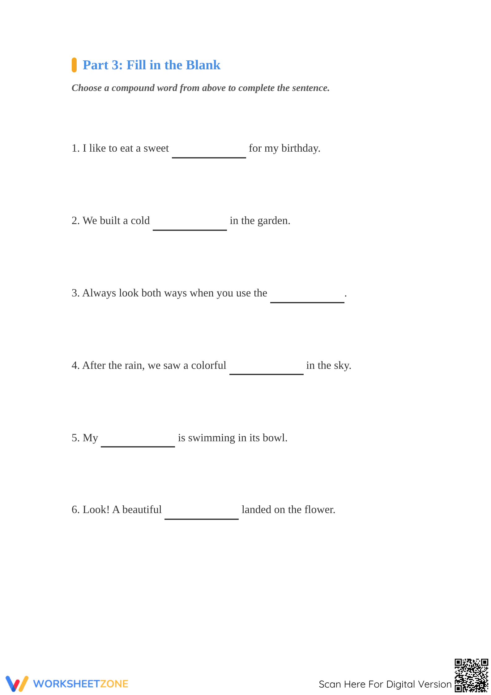 Grade 1 Compound Words — Printable Essential Worksheet - Page 3