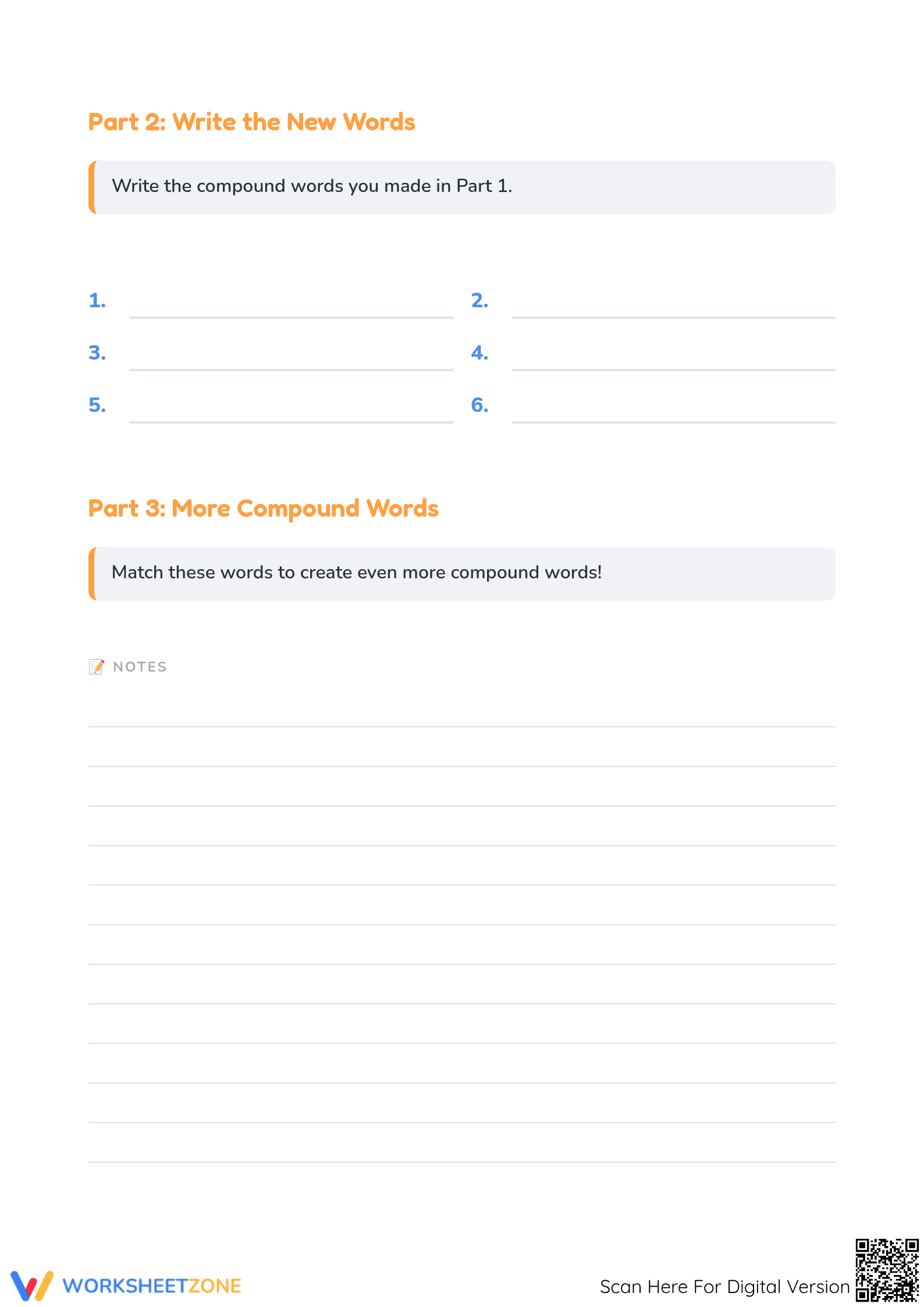 Essential Compound Words Worksheet | Grade 1 ELA - Page 2