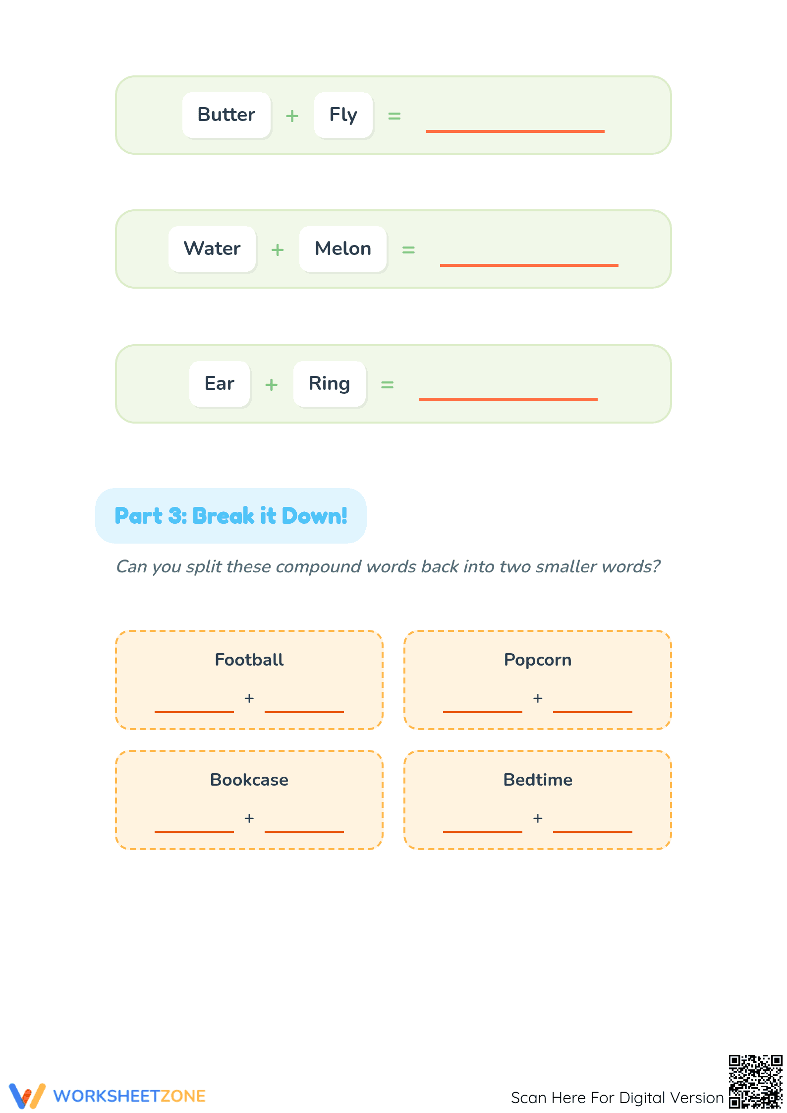 Compound Words Worksheet | Grade 1 Printable ELA Practice - Page 4