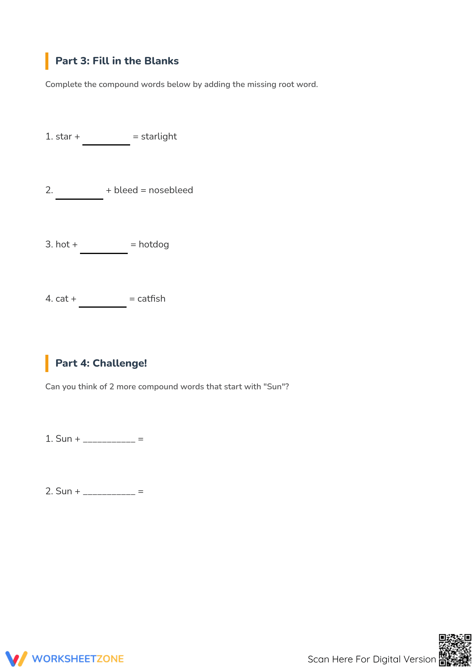 Printable Compound Words Matching Worksheet | Grade 3 ELA - Page 4