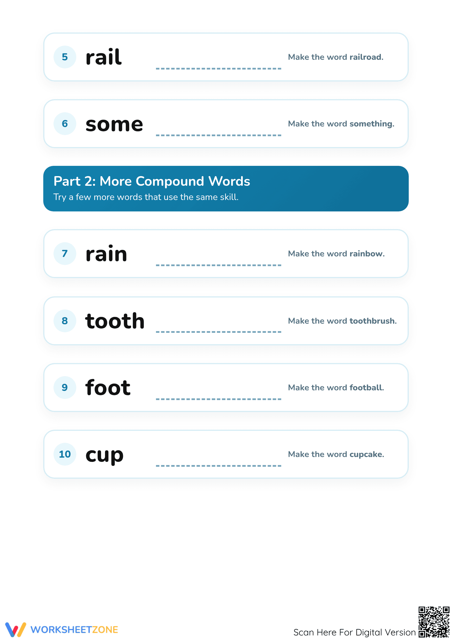 Grade 2 Compound Words Worksheet | Printable No-Prep - Page 2