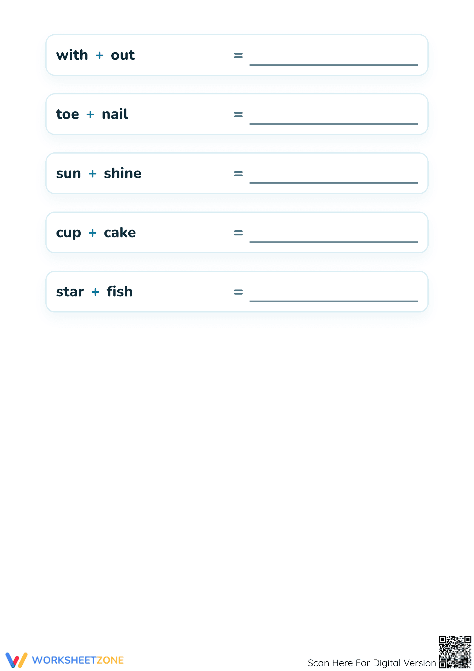 Printable Compound Words Worksheet | Grade 2 ELA - Page 2