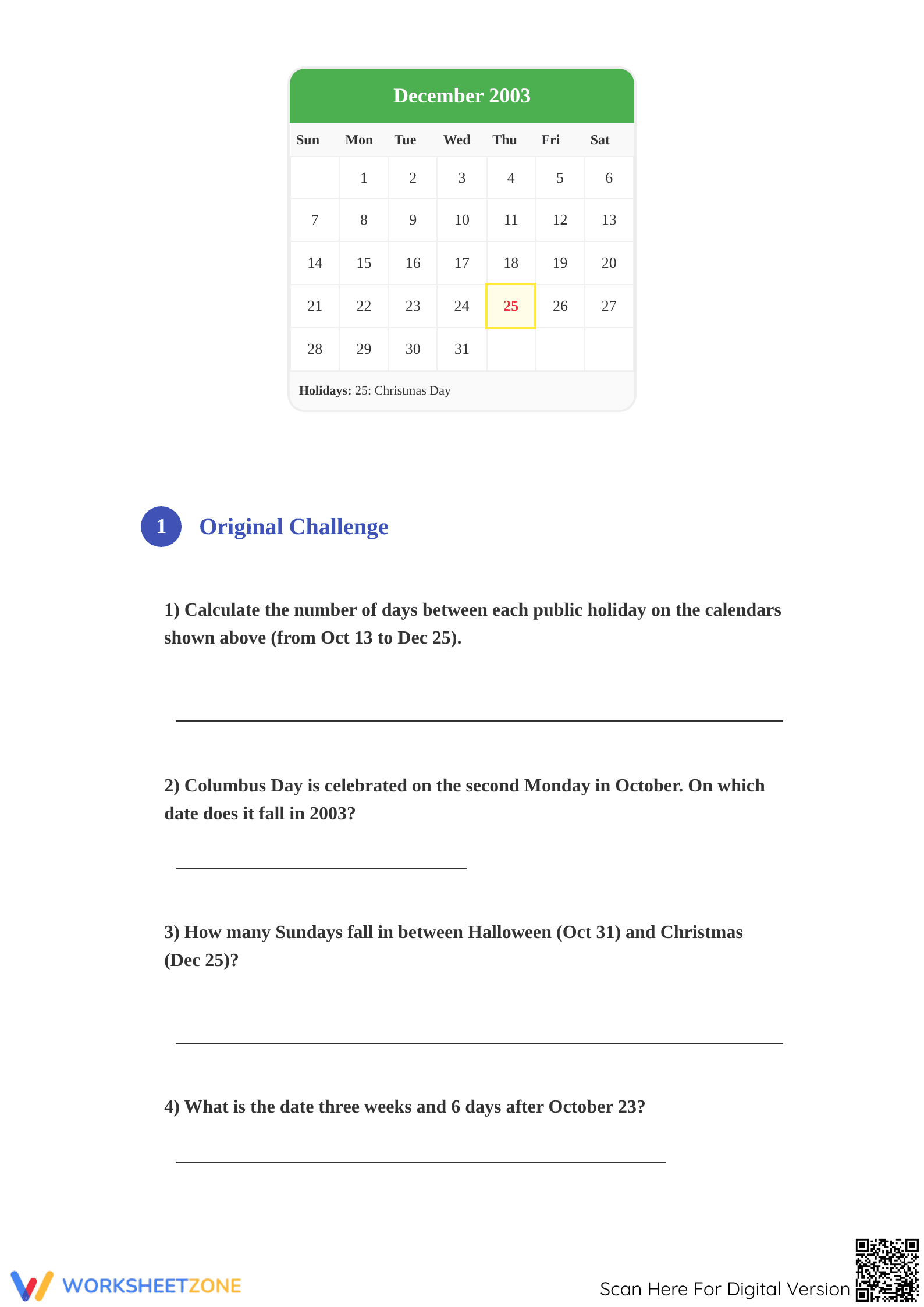 Grade 3 Reading Calendar Month Challenge: Essential Worksheet - Page 2