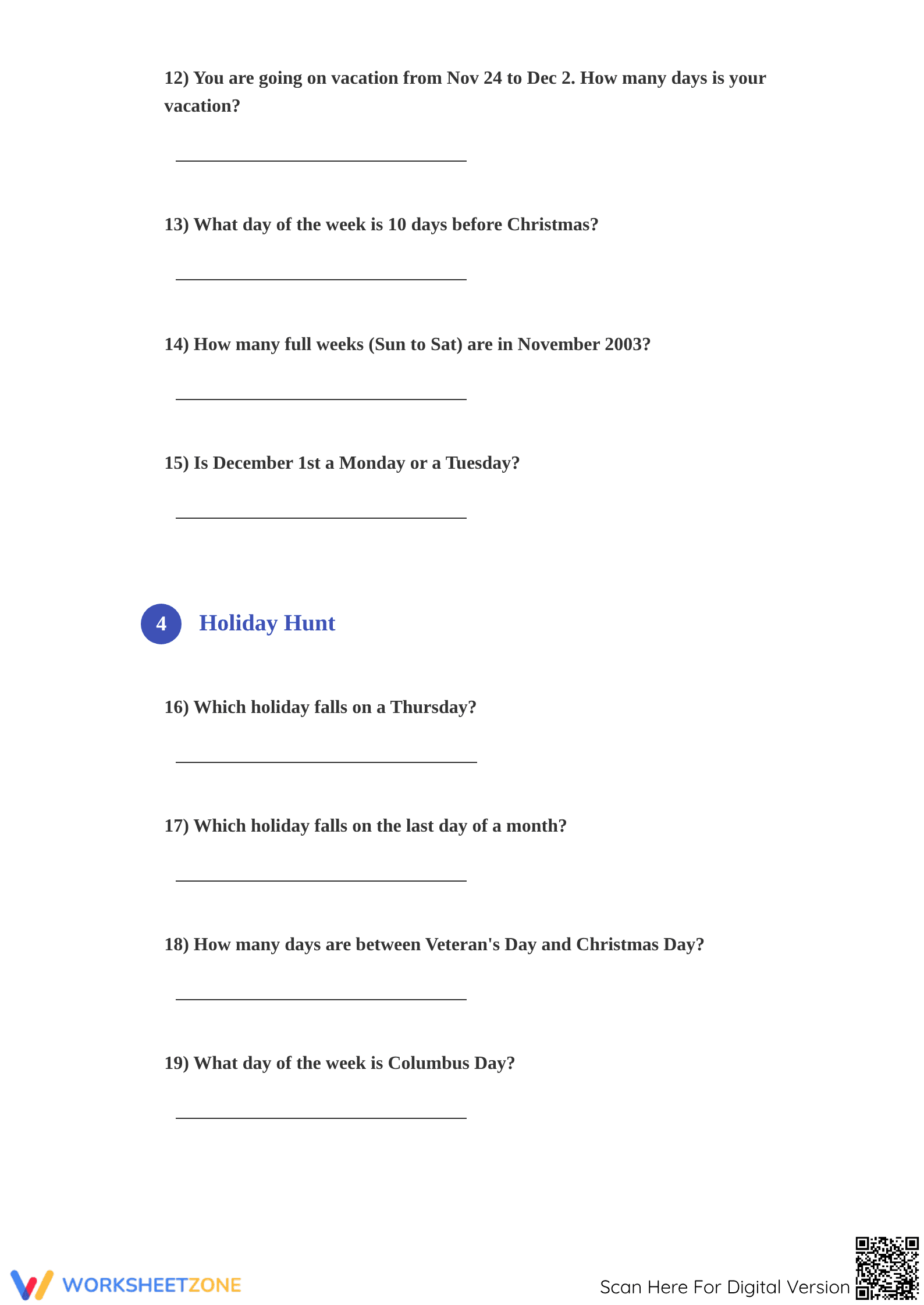 Grade 3 Reading Calendar Month Challenge: Essential Worksheet - Page 4