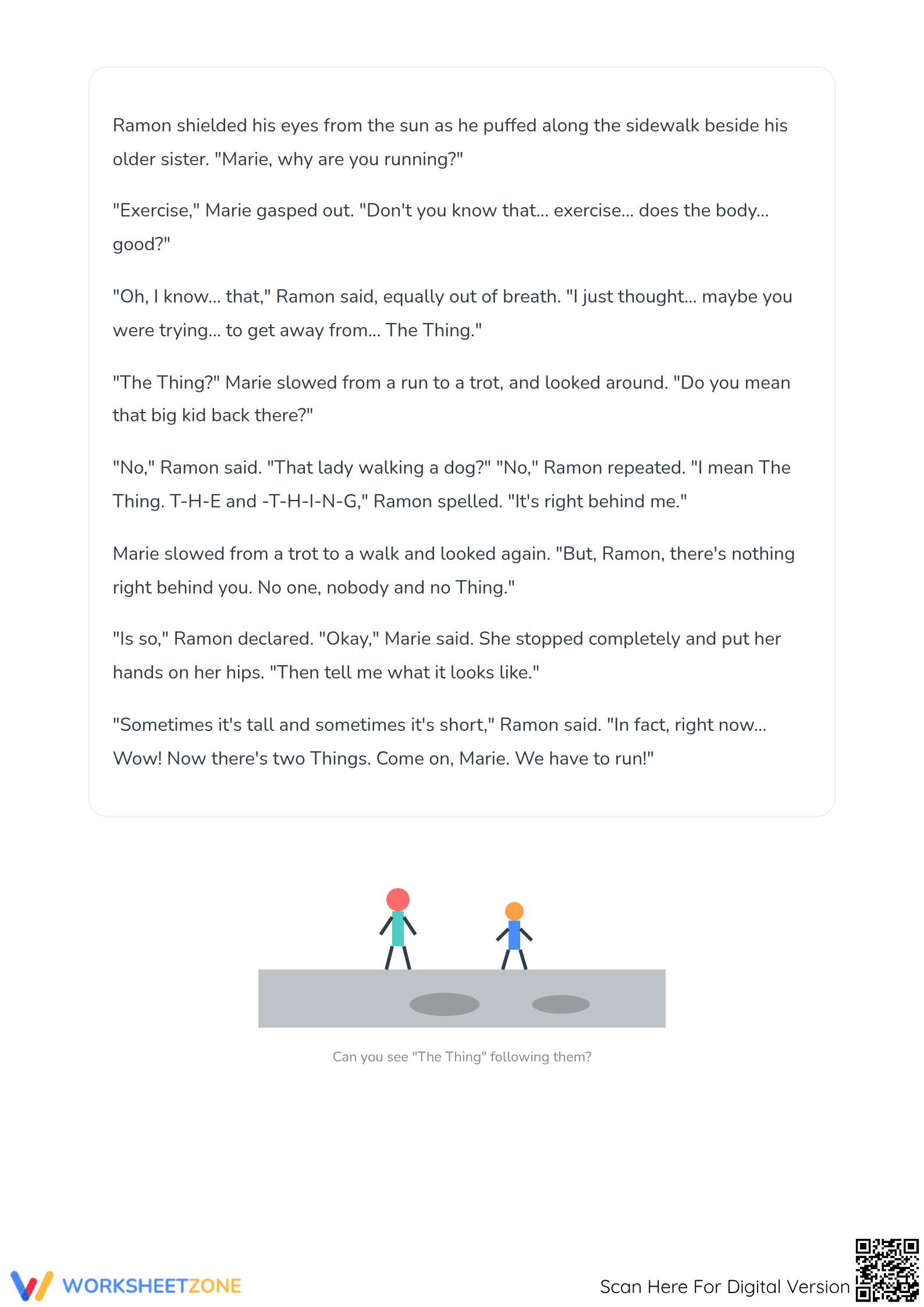 Running with the Thing Worksheet | Aligned Grade 3 ELA - Page 2