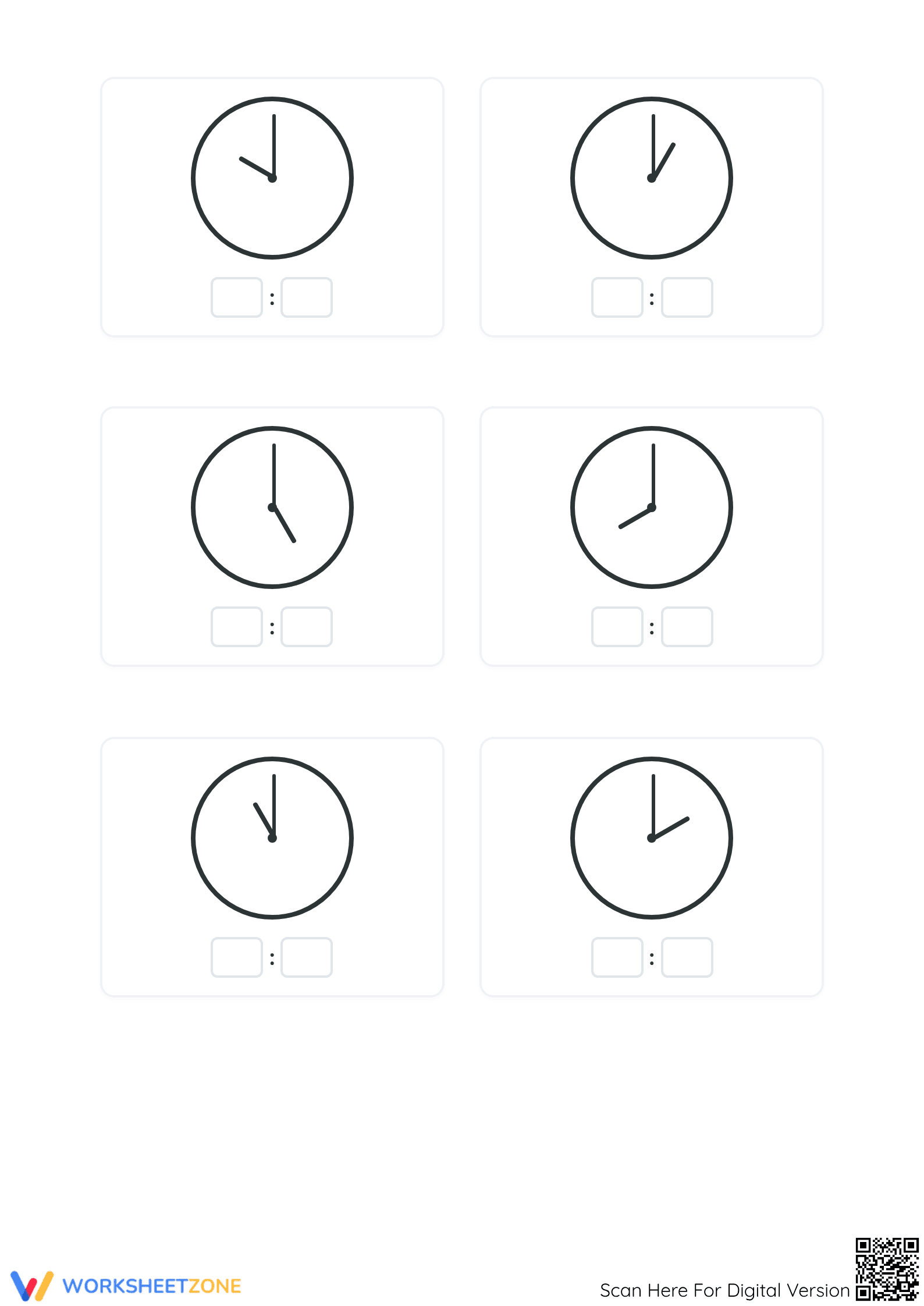 Printable Telling Time Mastery Worksheet | Grade 2-4 Aligned - Page 4