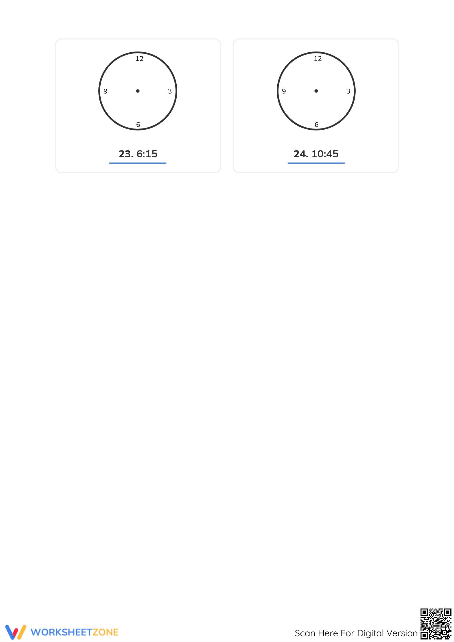Printable Telling Time Worksheet | Grade 2-4 Math - Page 5