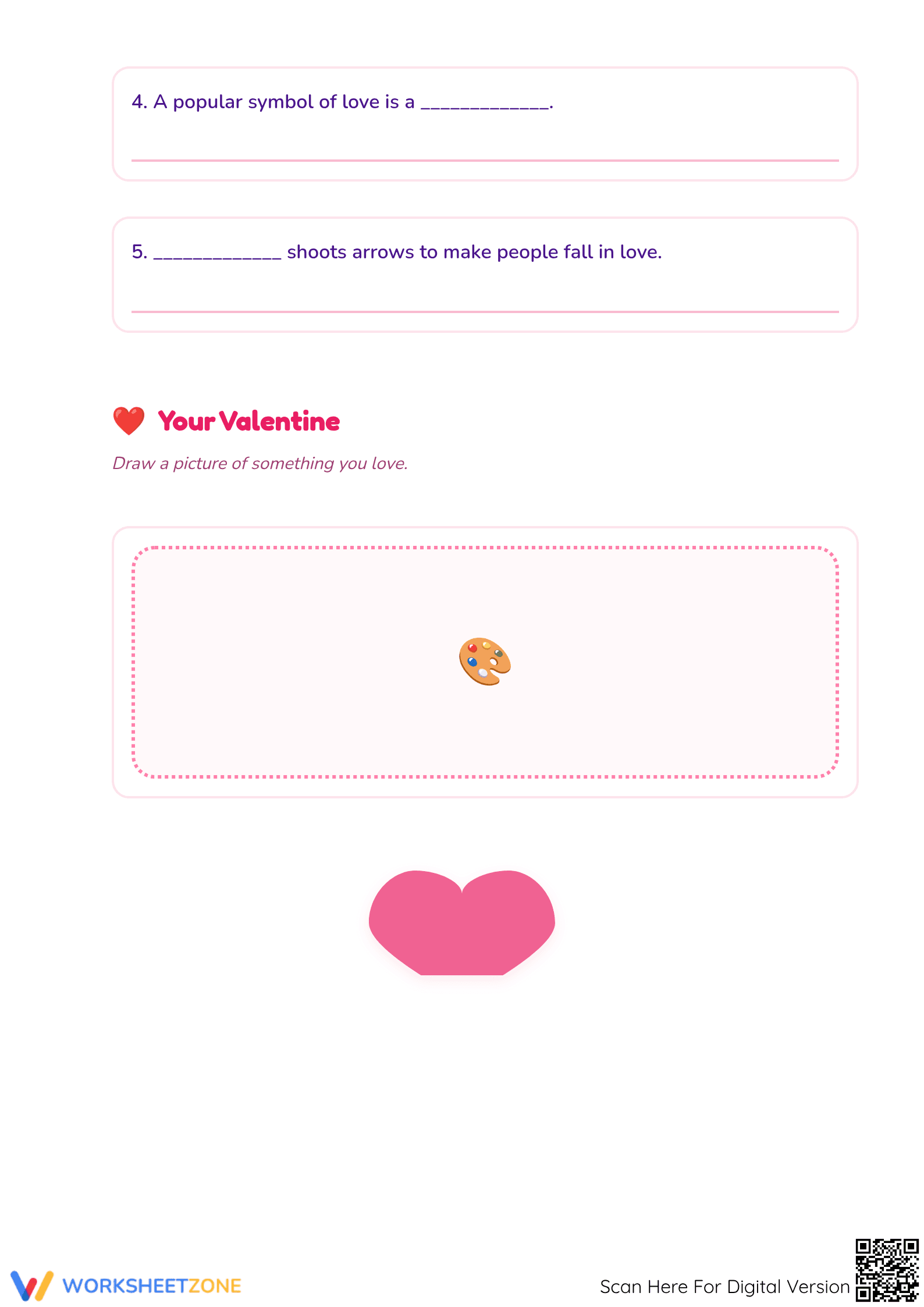 Essential History of Valentine's Day Worksheet | Grade 1 - Page 3