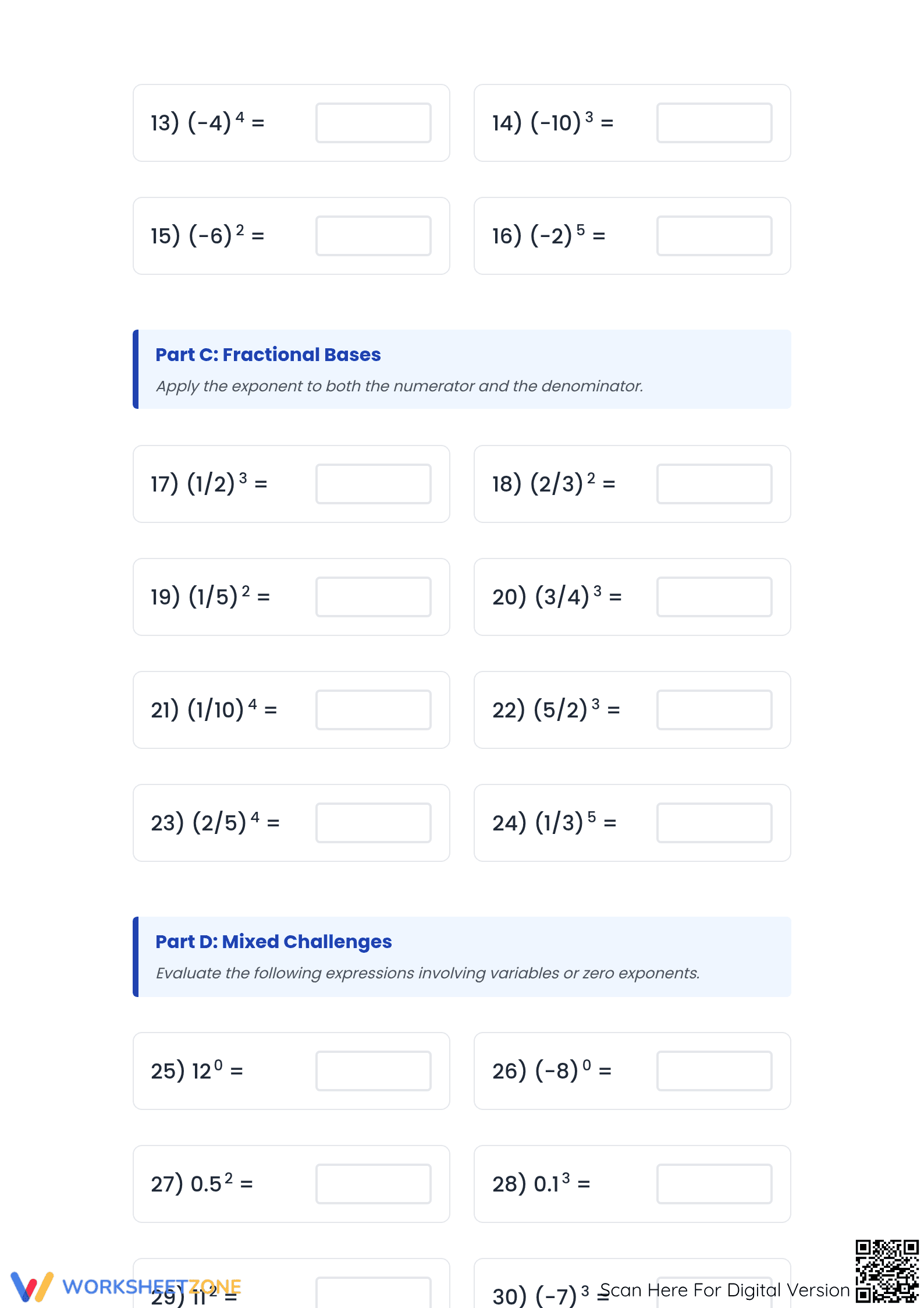 Essential Grade 8 Exponents Practice | Powers & Bases - Page 2