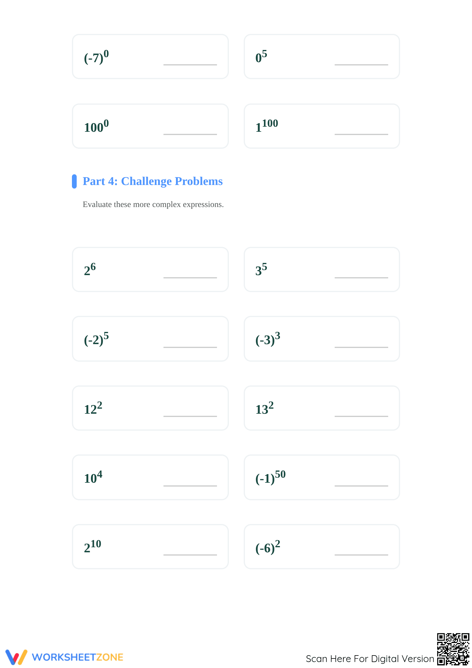 8.EE.A.1 Worksheet: Exponents — Grade 8 Aligned - Page 3