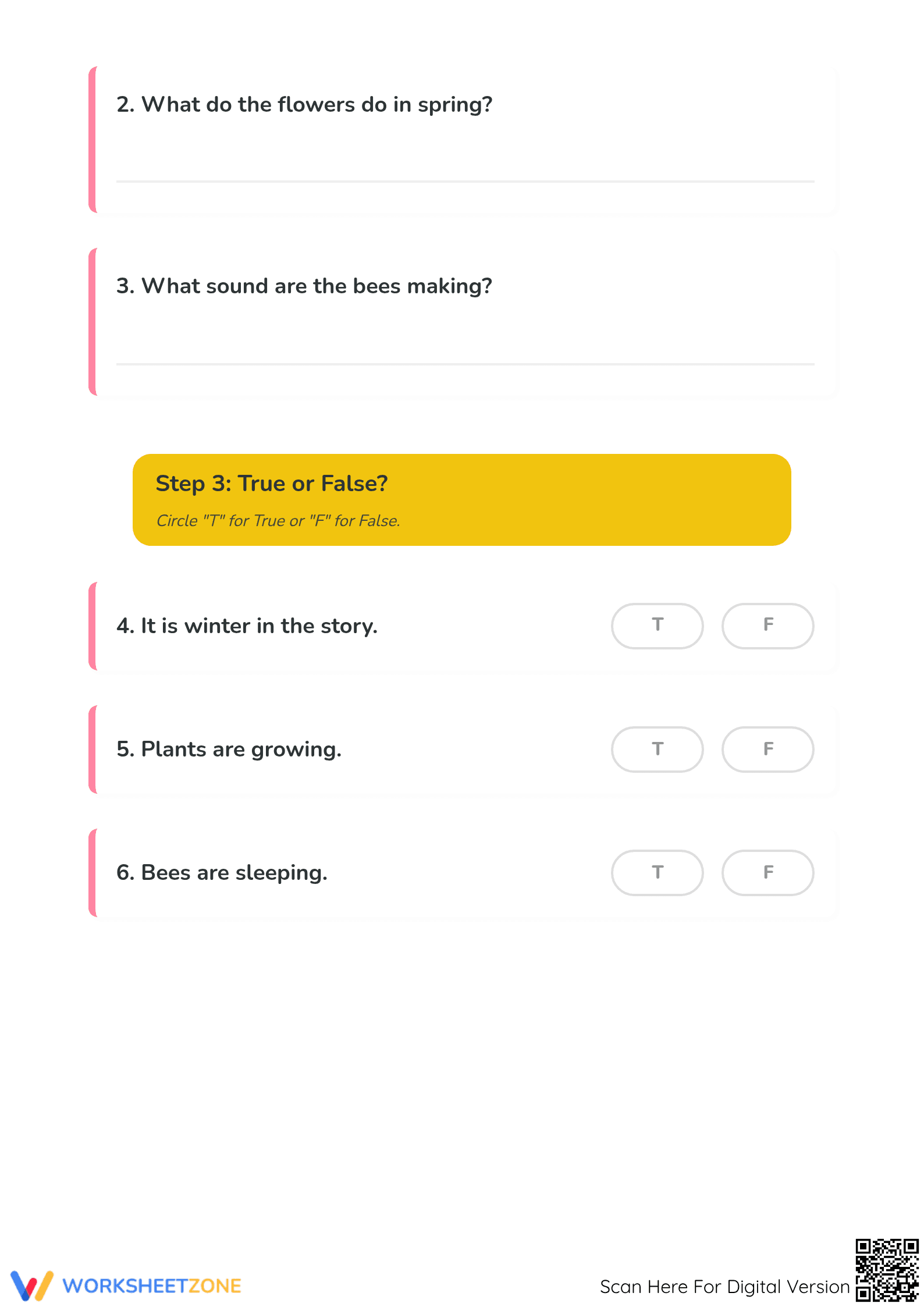 Spring Reading Worksheet | Grade 1 Printable Essential - Page 2