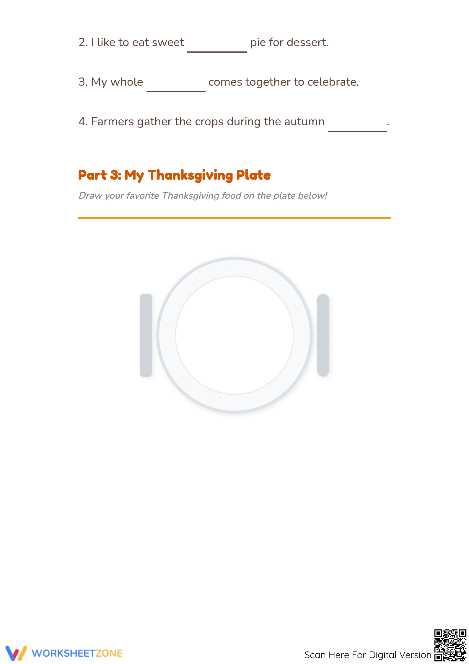 Essential Thanksgiving Worksheet | Grade 1 Printable ELA - Page 3