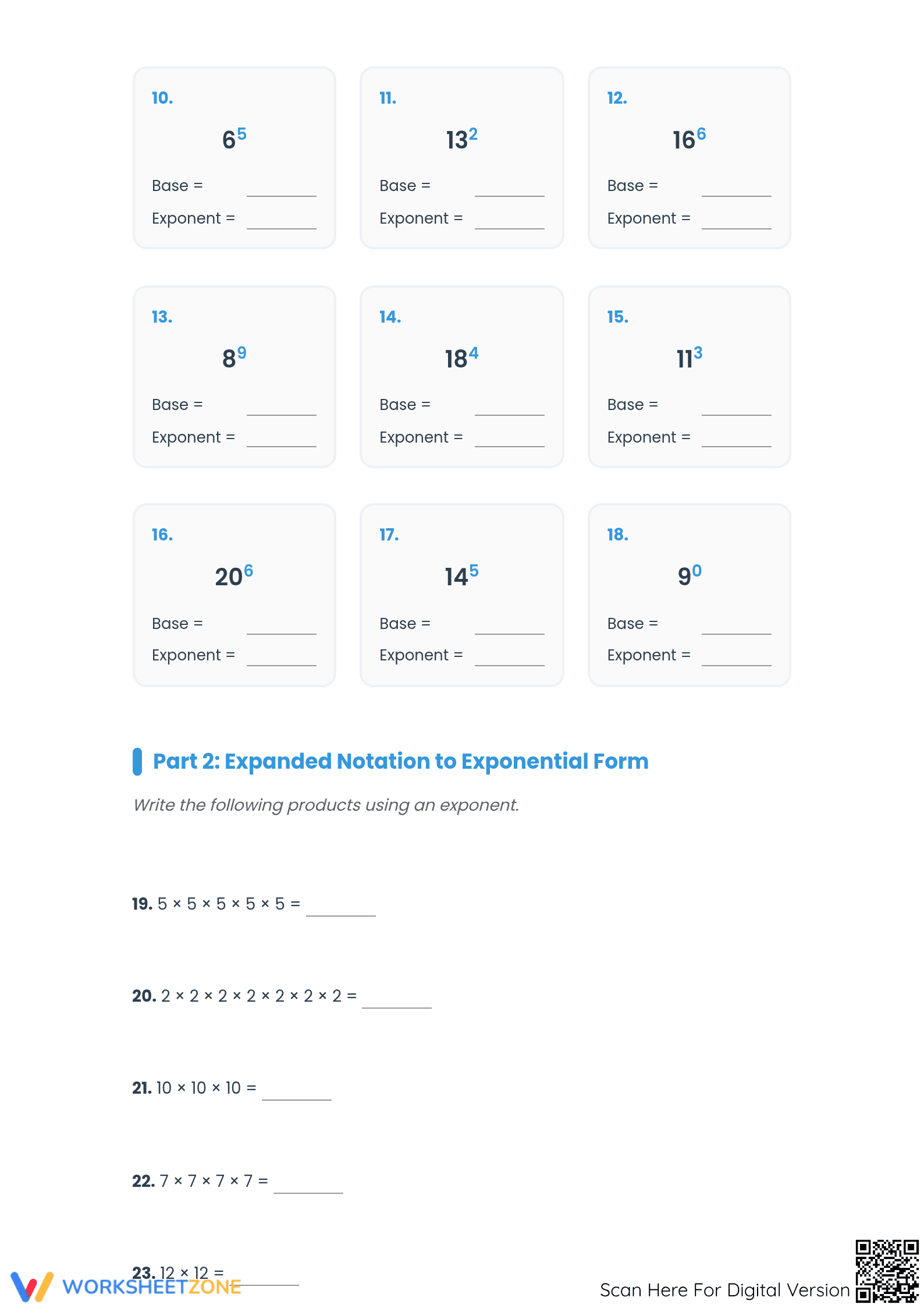 Essential Exponents Practice | Grade 6 Math Worksheet - Page 2