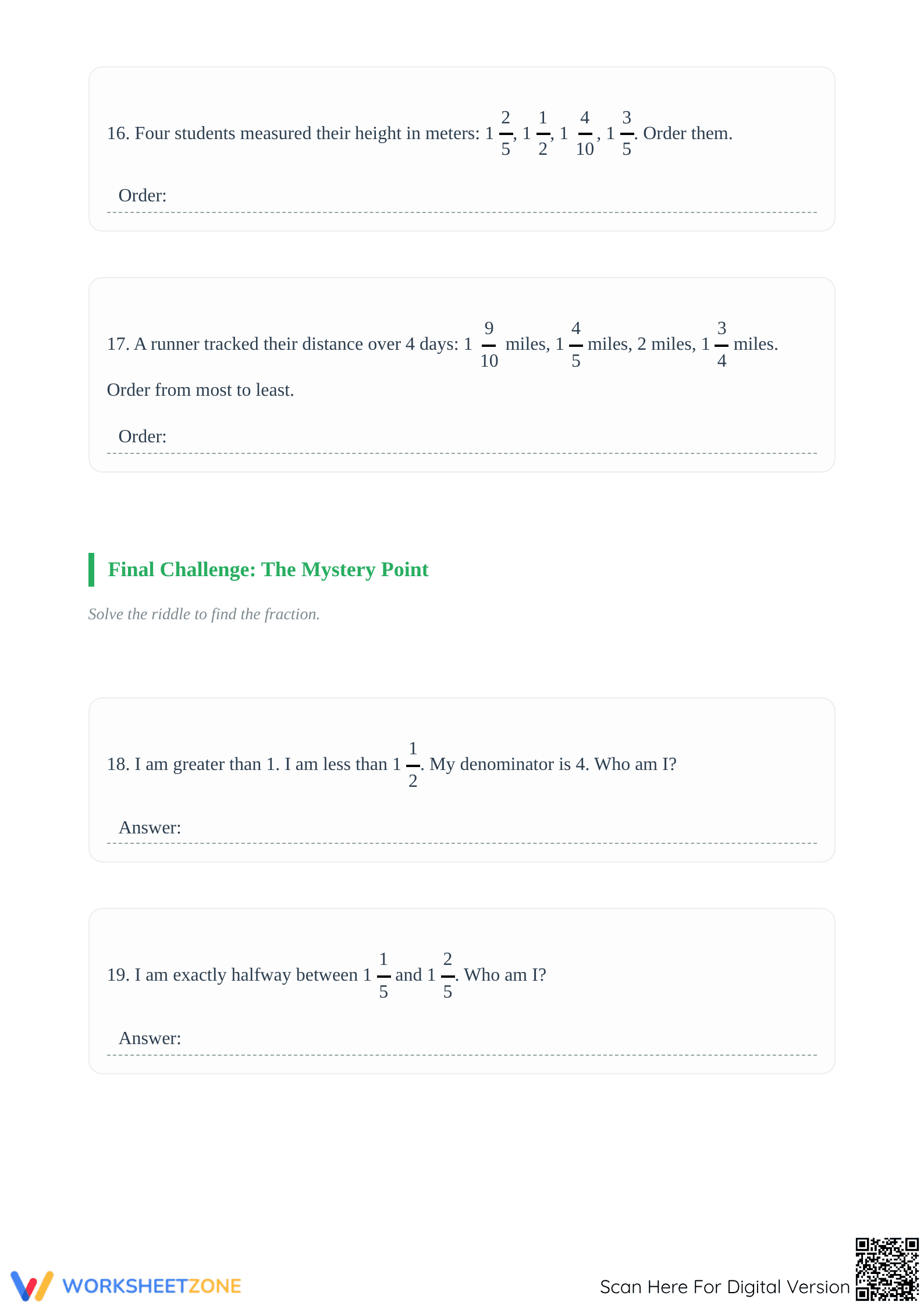 Essential Ordering Fractions Worksheet | Grade 4-6 Ready - Page 5