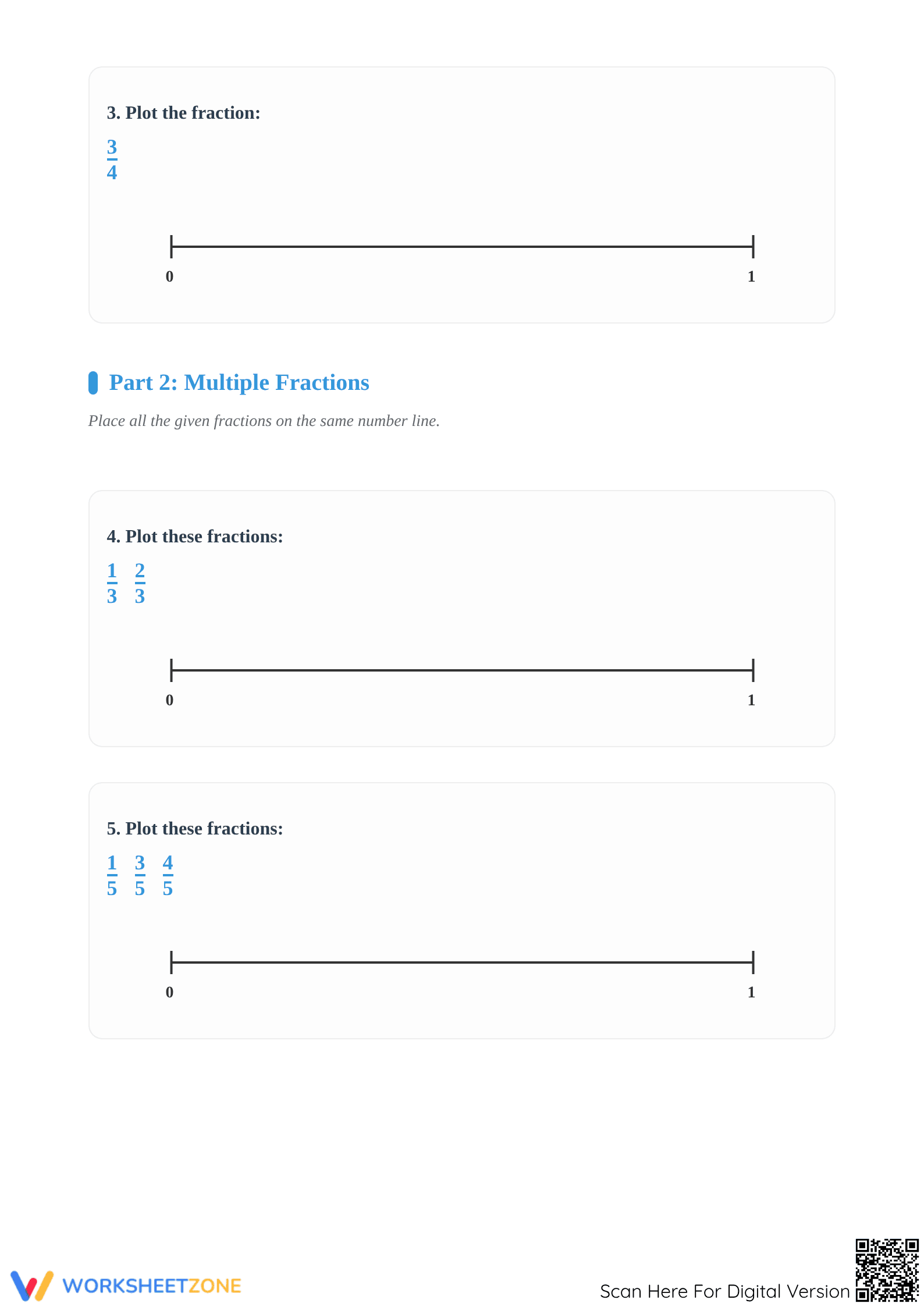 Grade 3-5 Ordering Fractions — Printable No-Prep Worksheet - Page 2