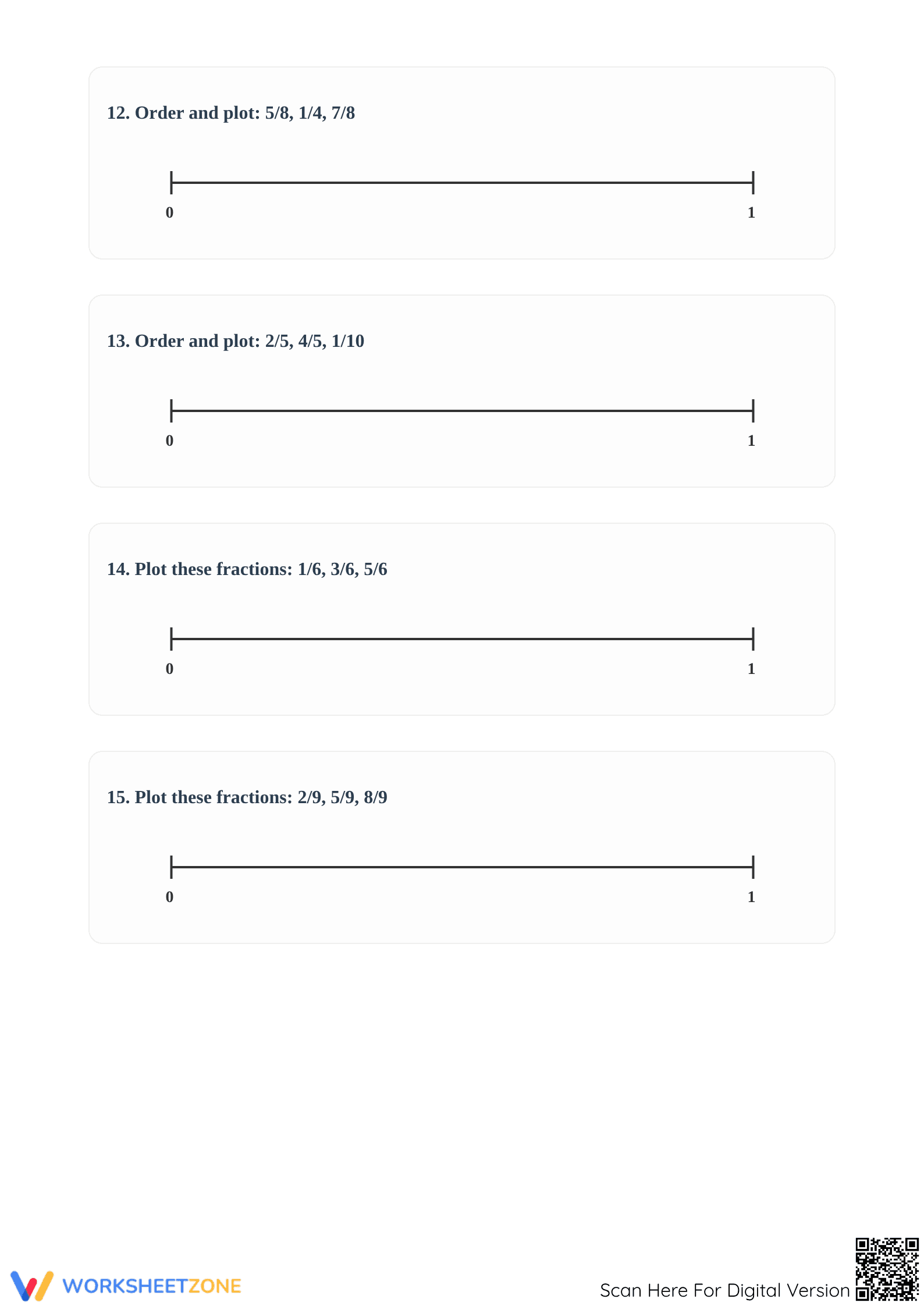 Grade 3-5 Ordering Fractions — Printable No-Prep Worksheet - Page 5