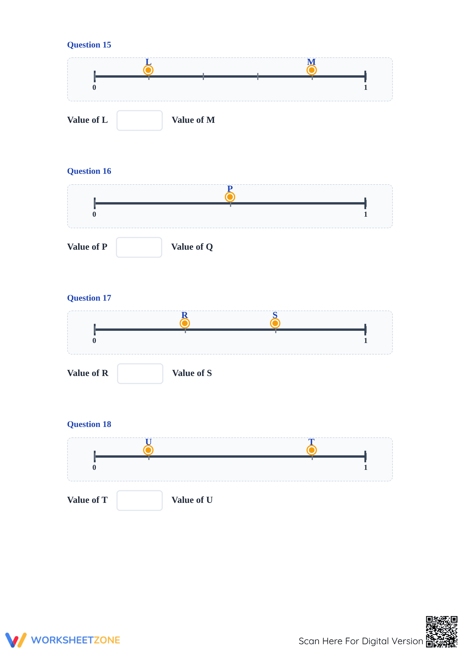 Ordering Fractions on a Number Line Printable Mastery Pack - Page 5