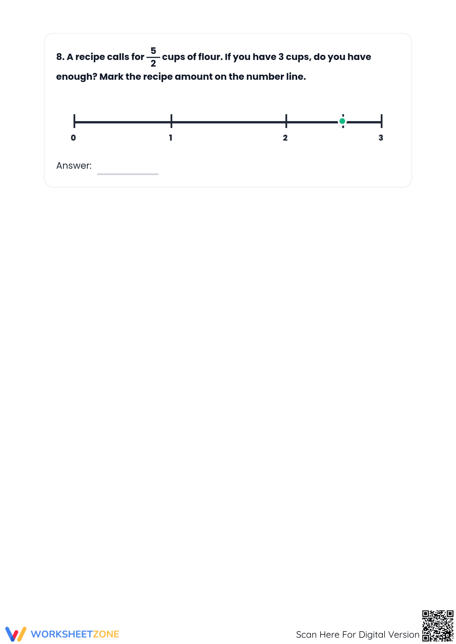 Printable Advanced Fractions on a Number Line | Grades 4-6 - Page 5