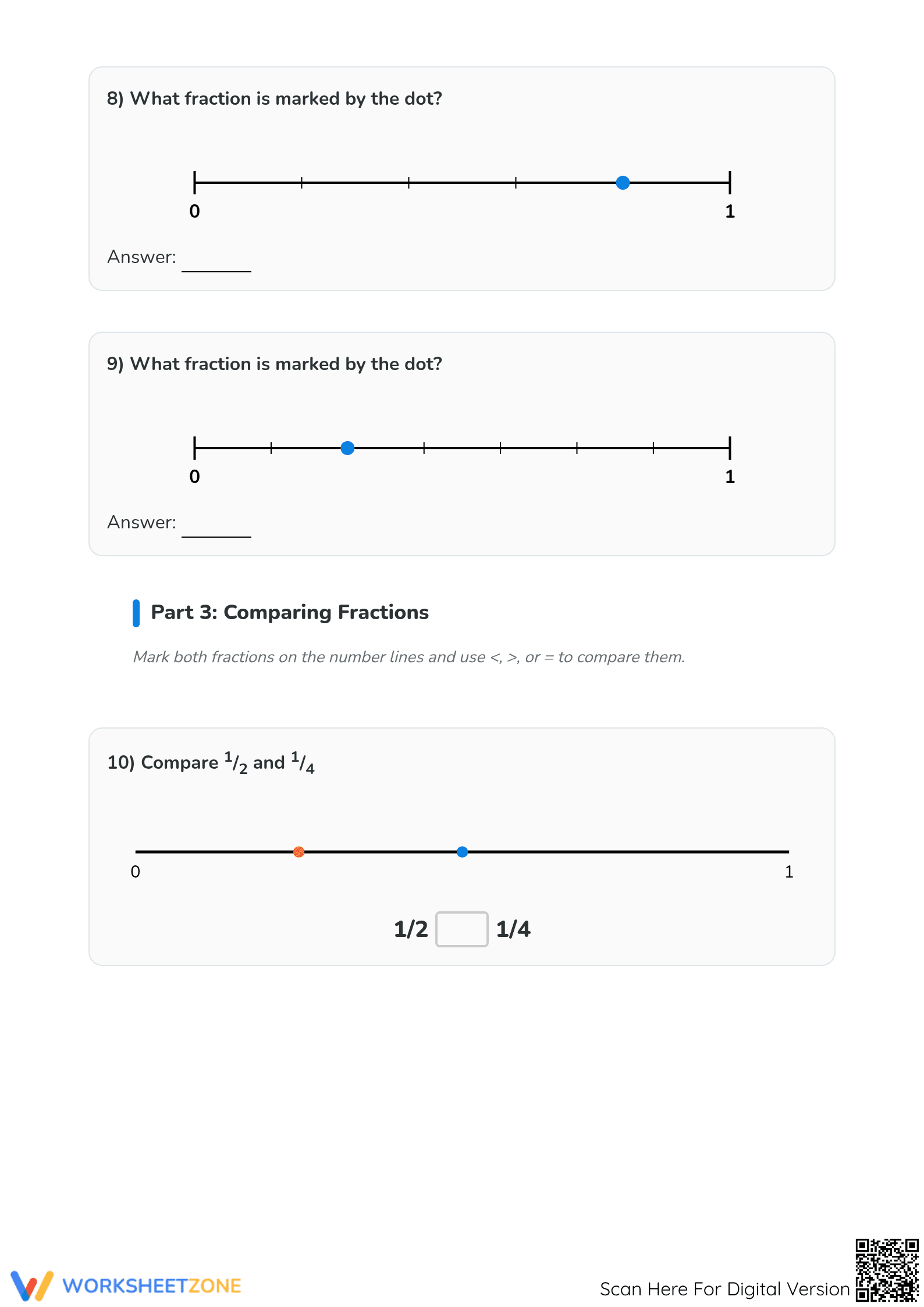 Essential Ordering Fractions Worksheet | Grade 3 Math - Page 3