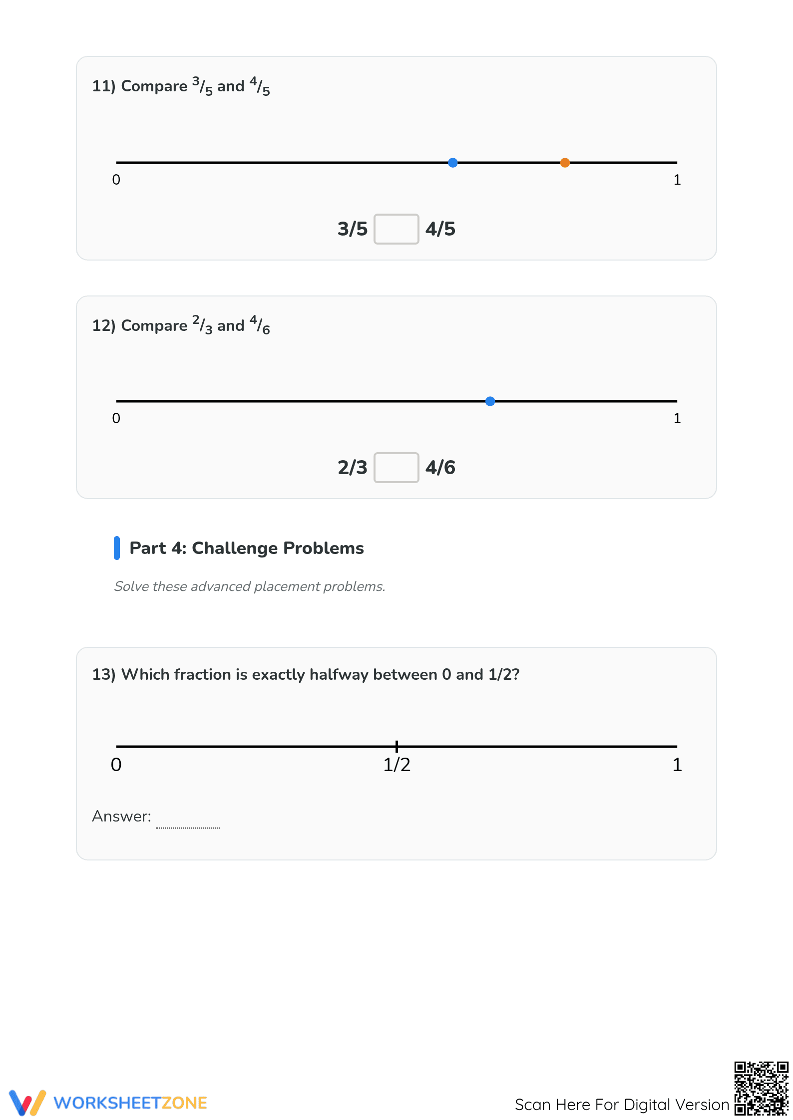 Essential Ordering Fractions Worksheet | Grade 3 Math - Page 4