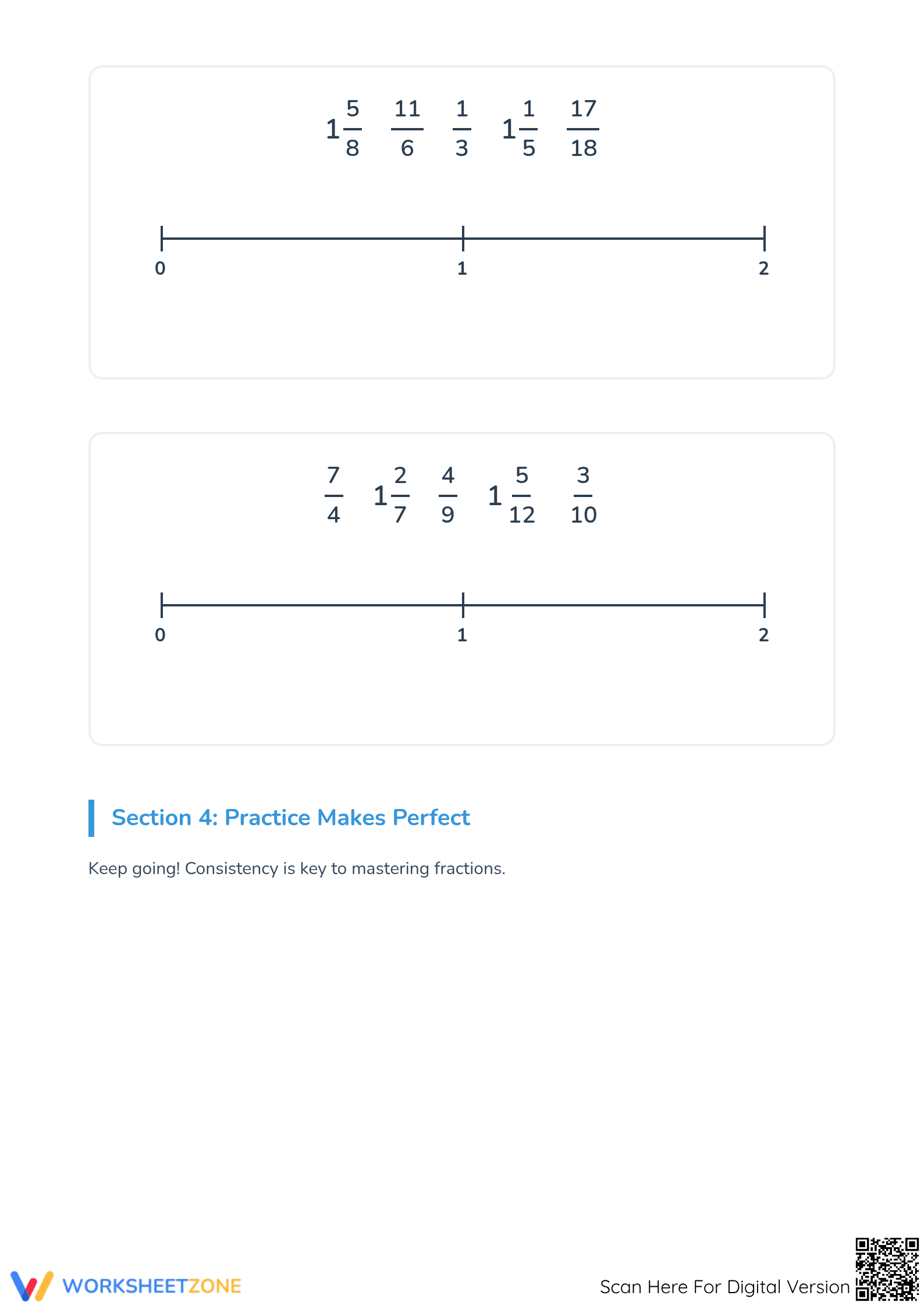 Essential Printable: Ordering Fractions on a Number Line - Page 4