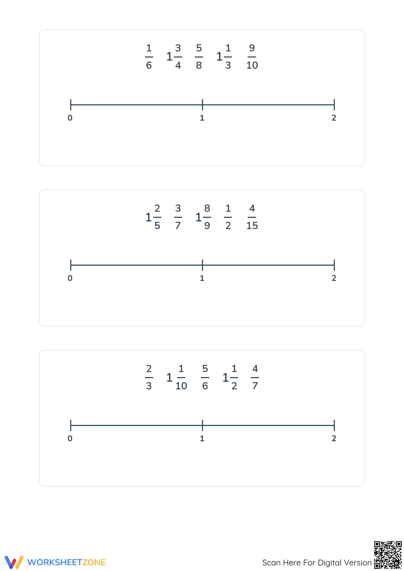 Essential Printable: Ordering Fractions on a Number Line - Page 5