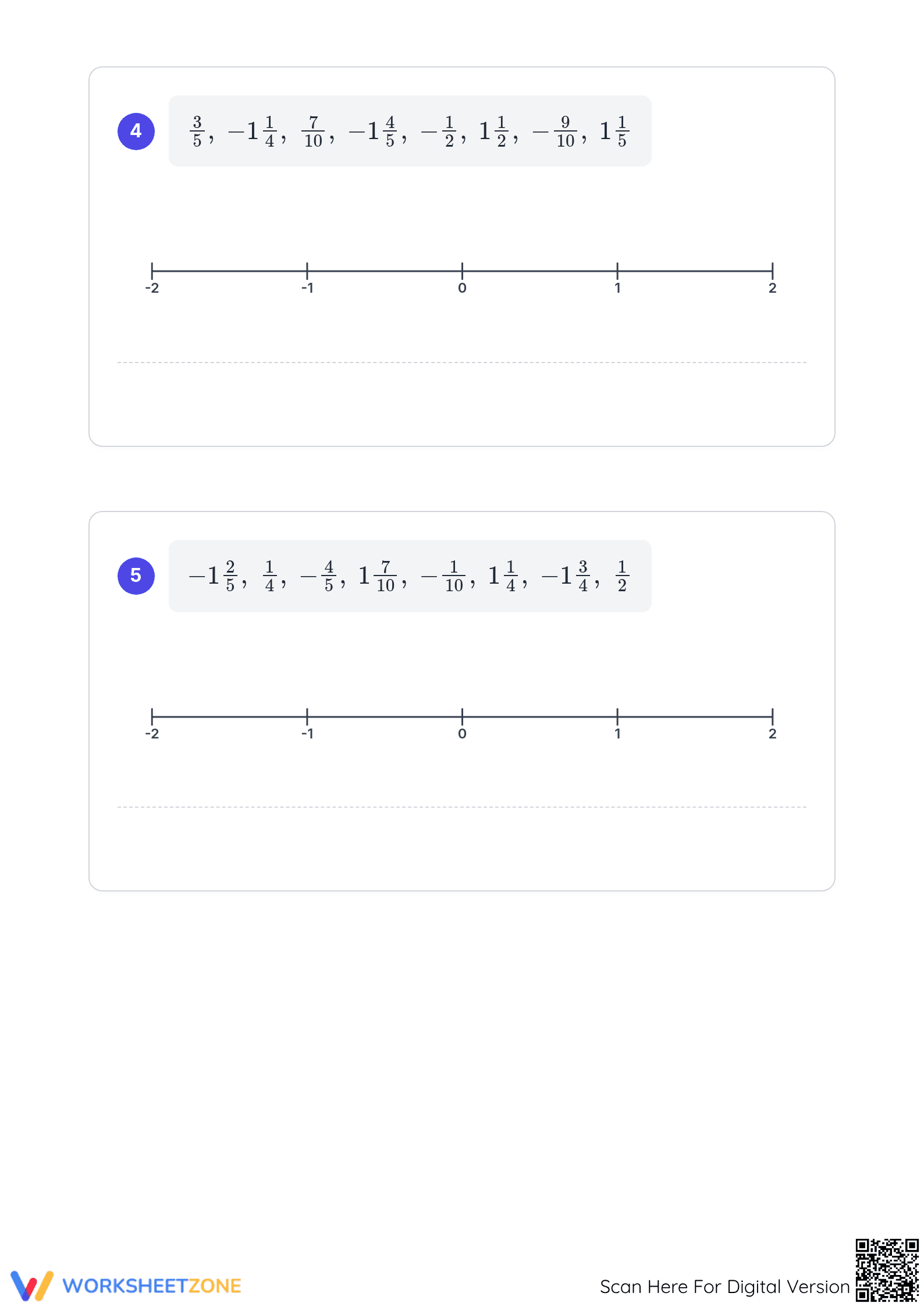 Ordering Fractions on a Number Line | Essential Math - Page 3