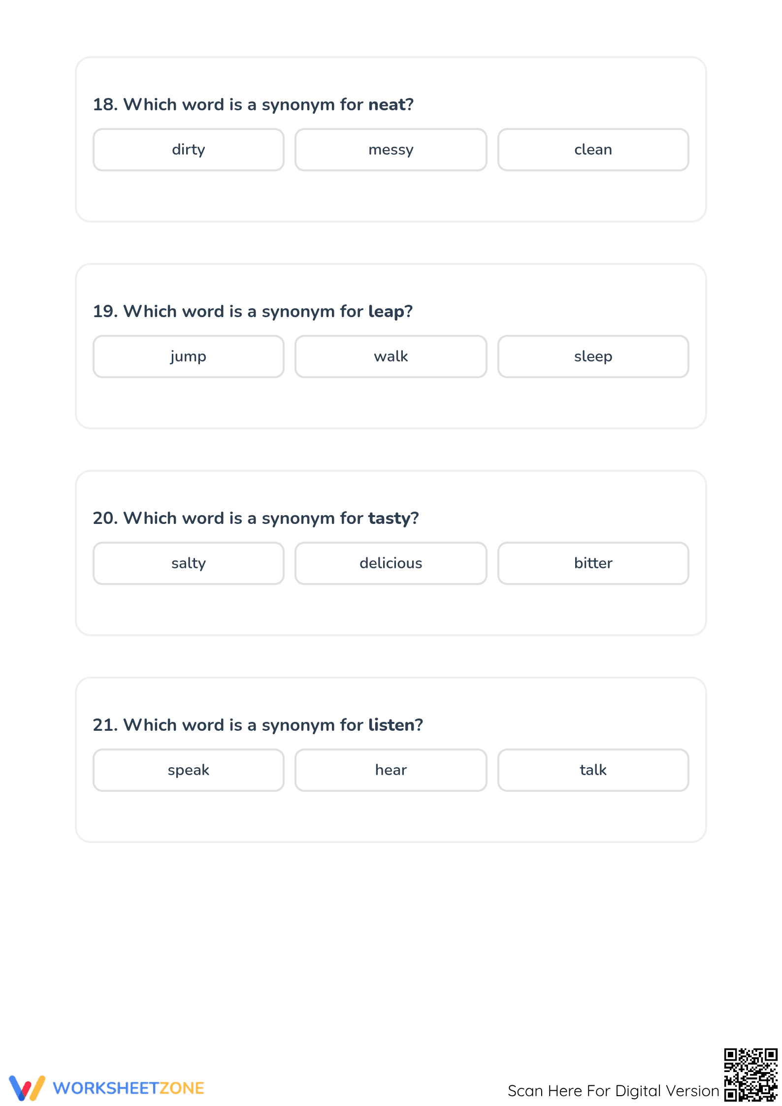 Printable Grade 1 Synonym Matching Worksheet: Essential Guide - Page 3