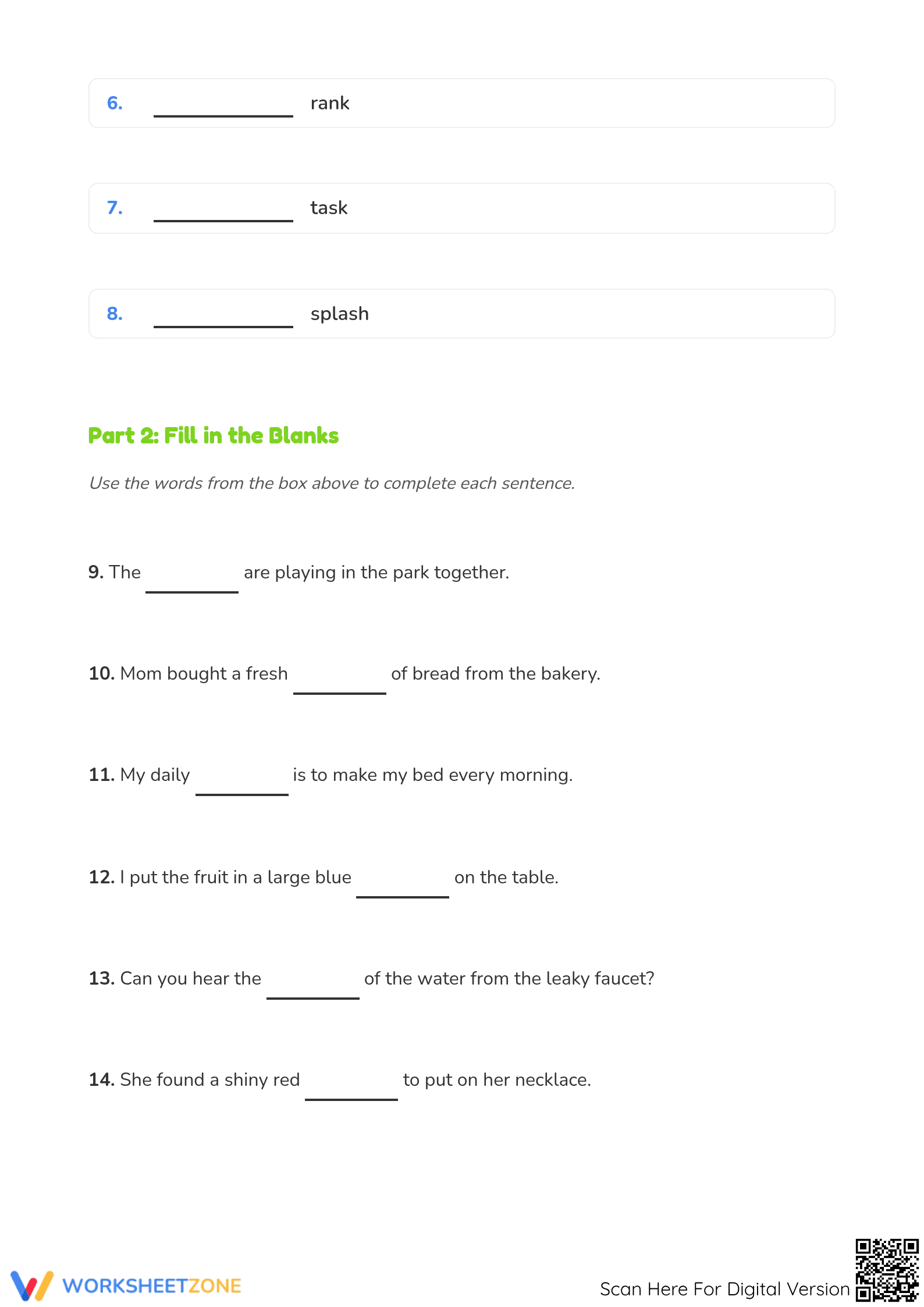 Printable Synonym Matching Worksheet | Grade 1 ELA - Page 2
