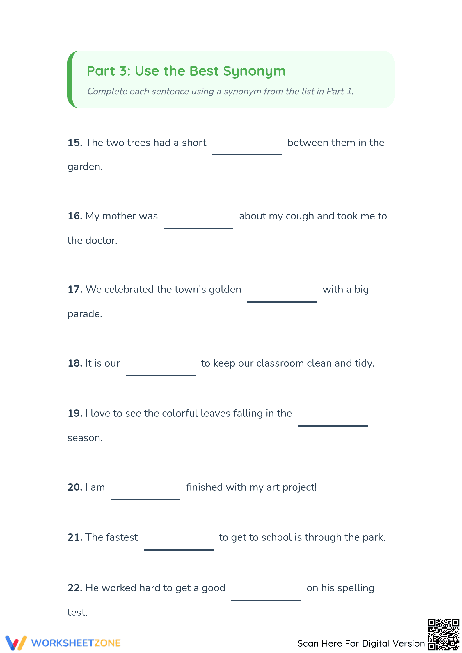 Printable Synonym Matching Worksheet | Grade 5 Vocabulary - Page 5