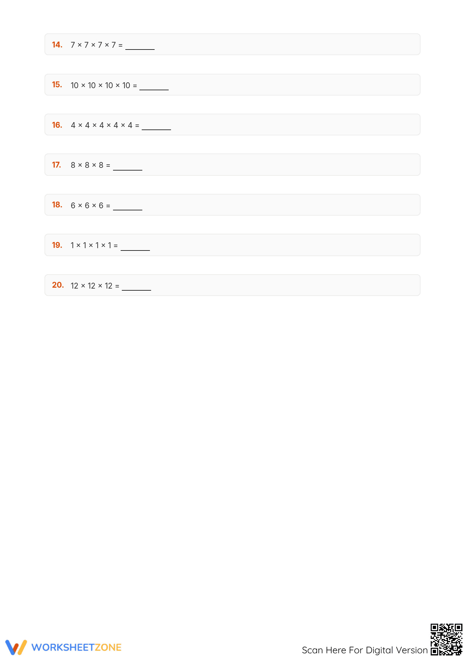 Essential Exponents & Standard Notation Worksheet | Grade 6 - Page 3