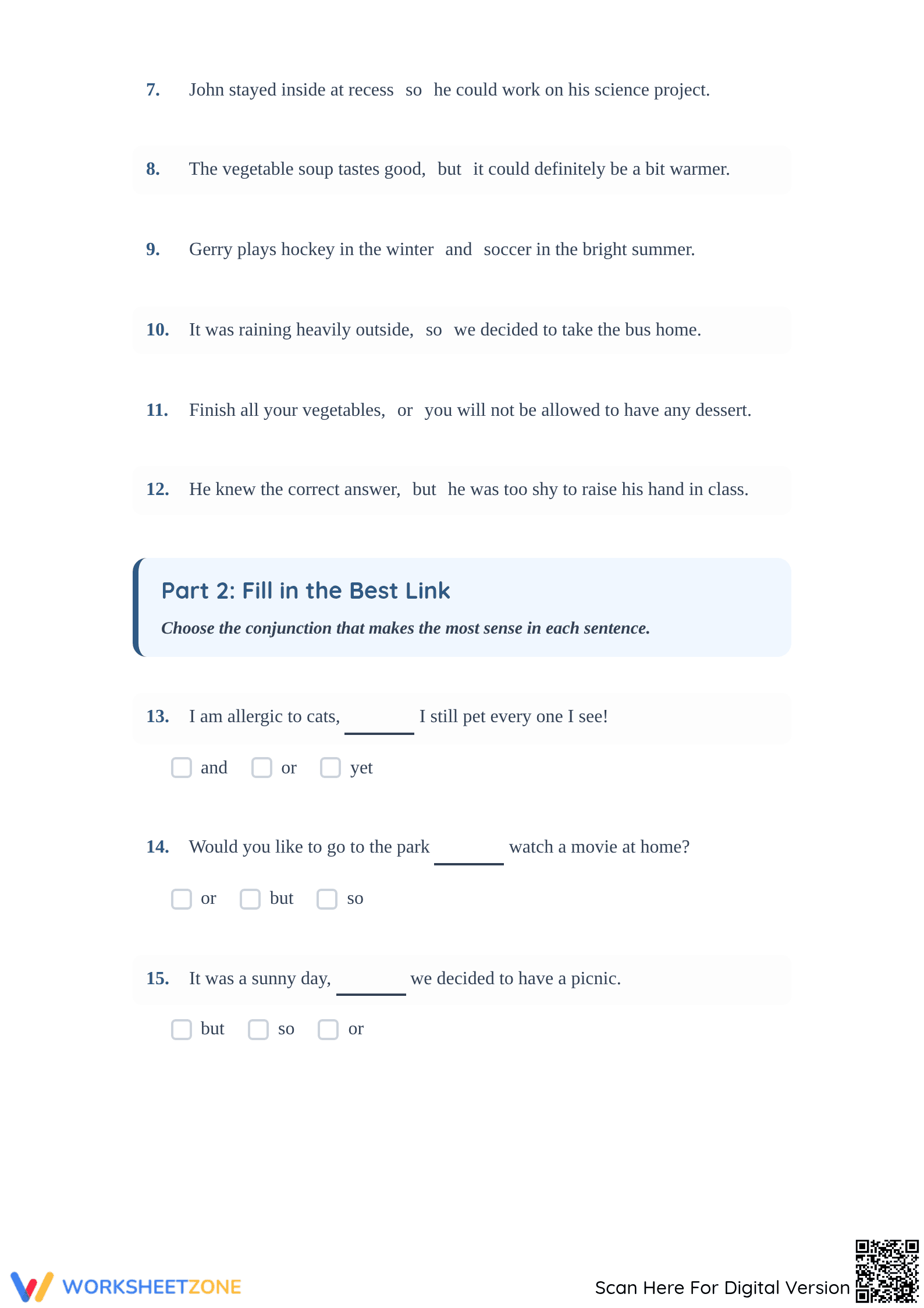 Essential Conjunctions Worksheet | Grade 3-5 ELA - Page 2