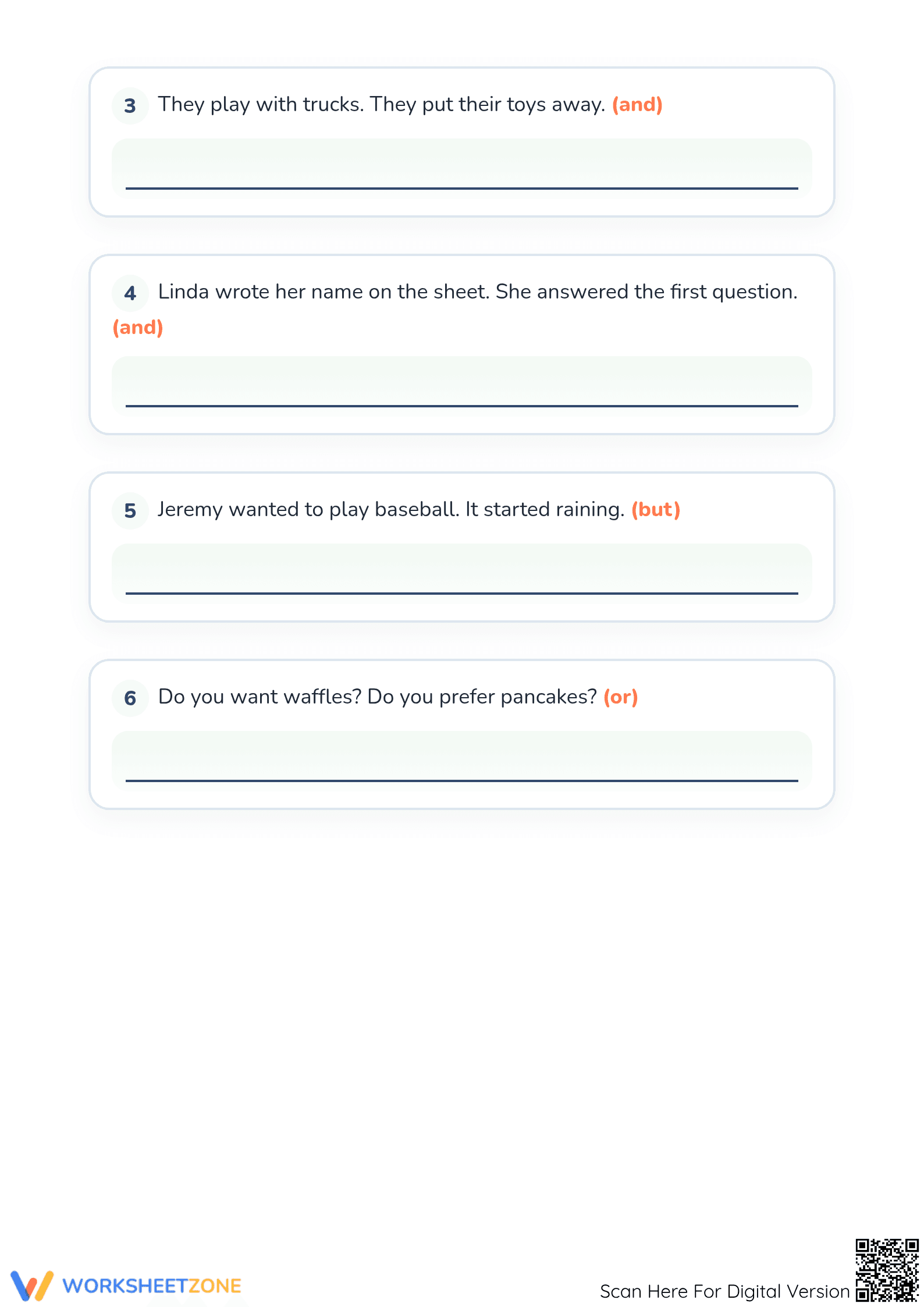 Essential Conjunctions Worksheet | Grade 3 Printable - Page 2