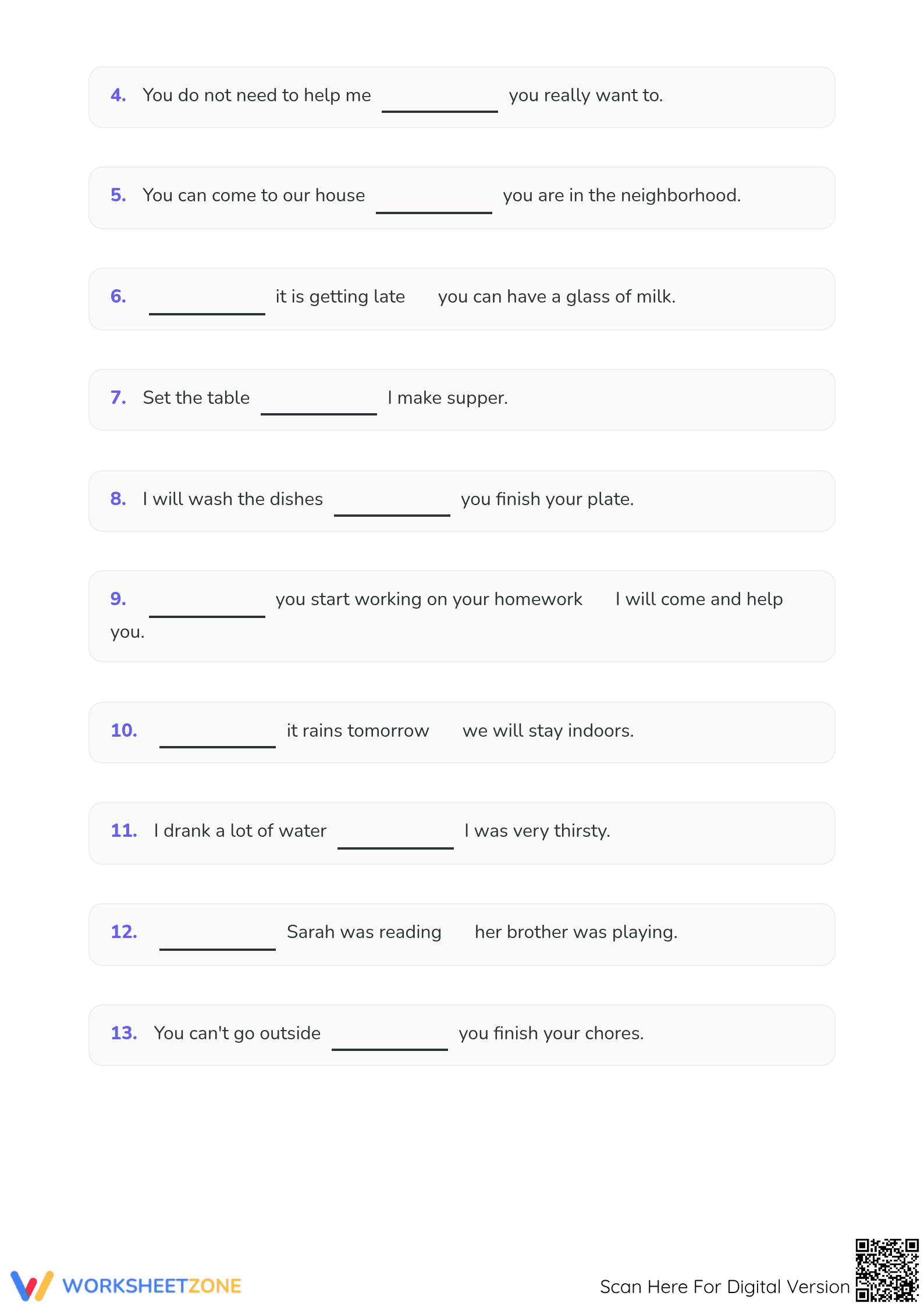 Printable Subordinating Conjunctions Worksheet | Grade 3 - Page 2