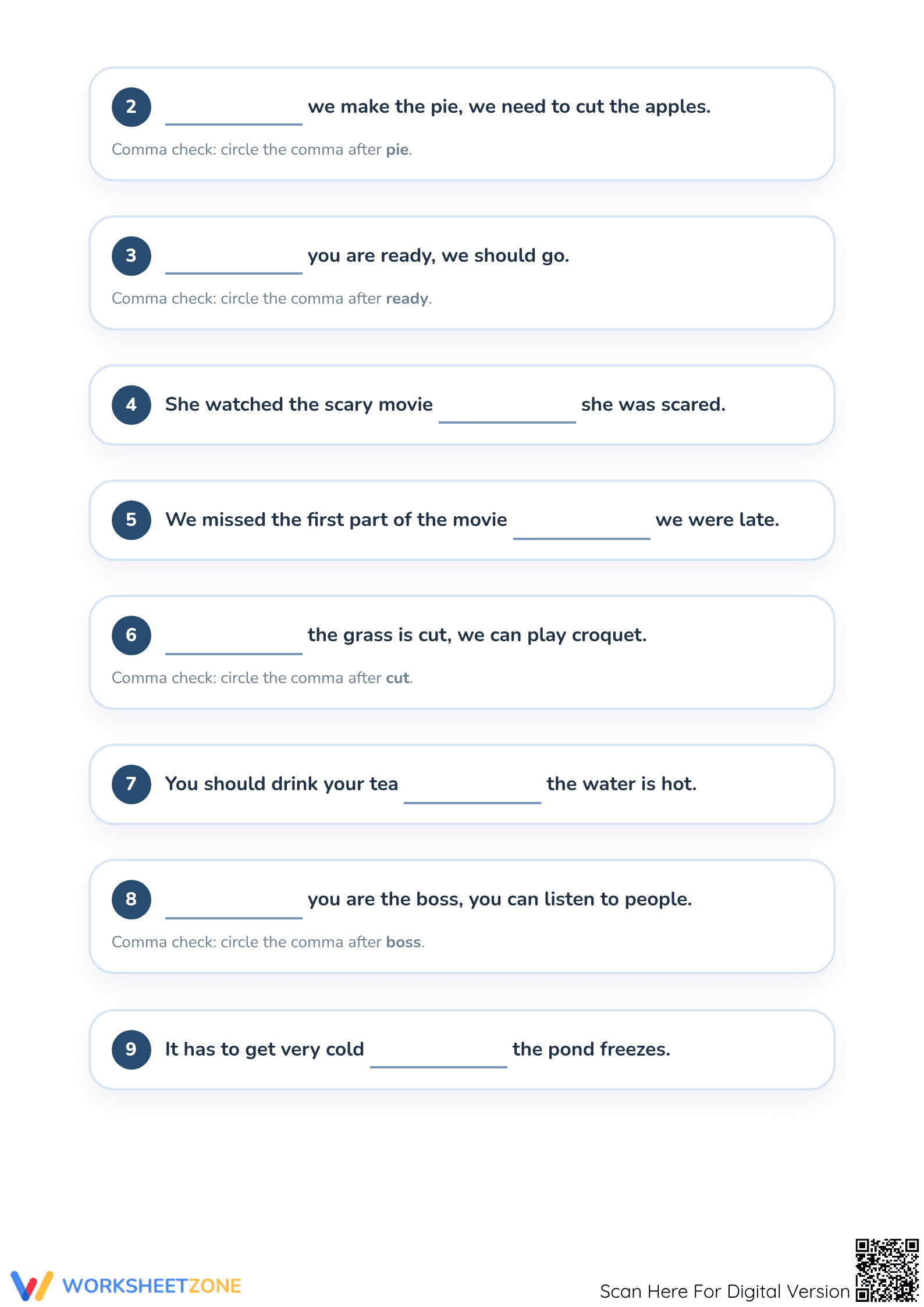 Subordinating Conjunctions Worksheet | Grade 3 Printable - Page 2