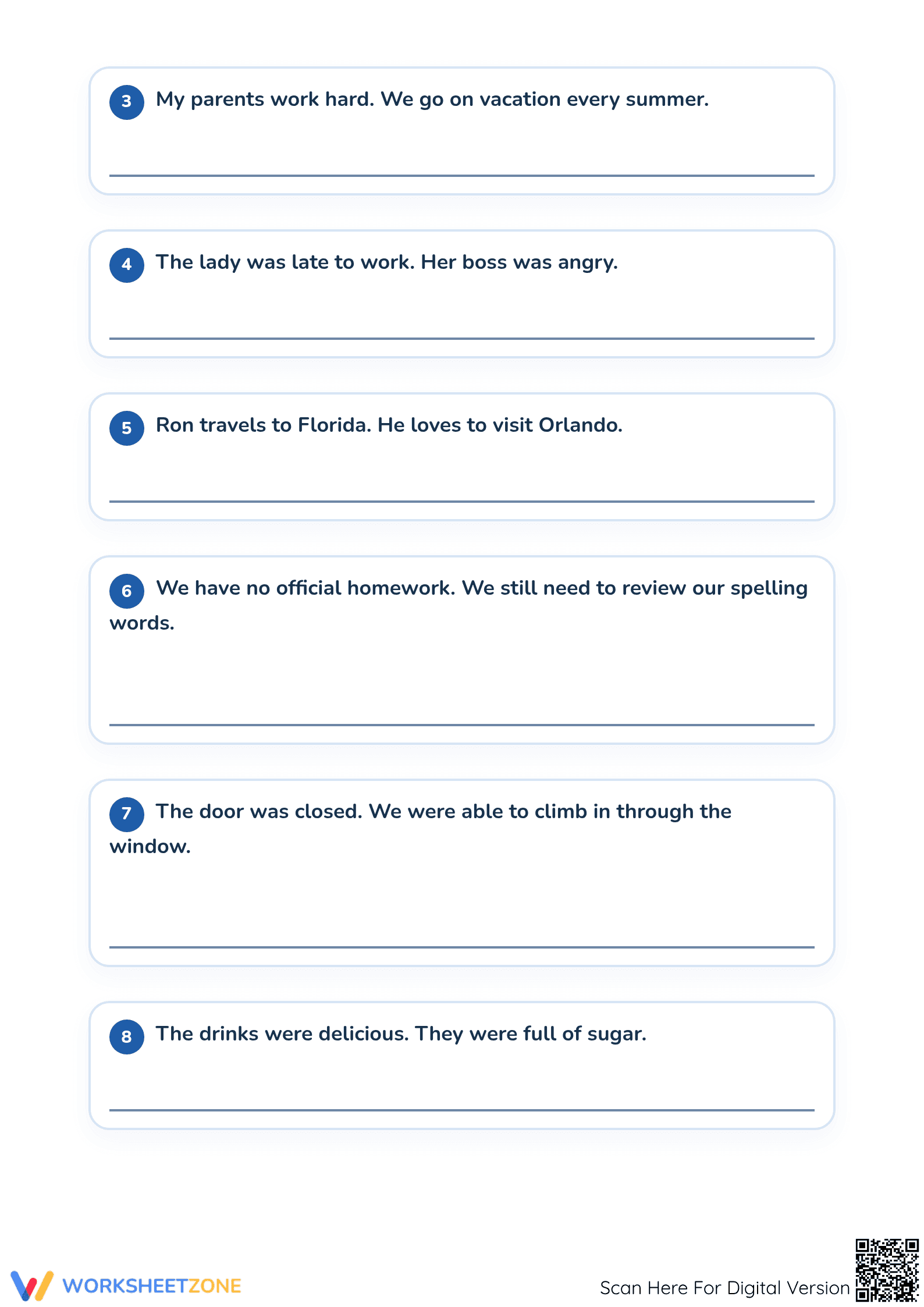 Printable Coordinating Conjunctions Worksheet | Grade 3 ELA - Page 2
