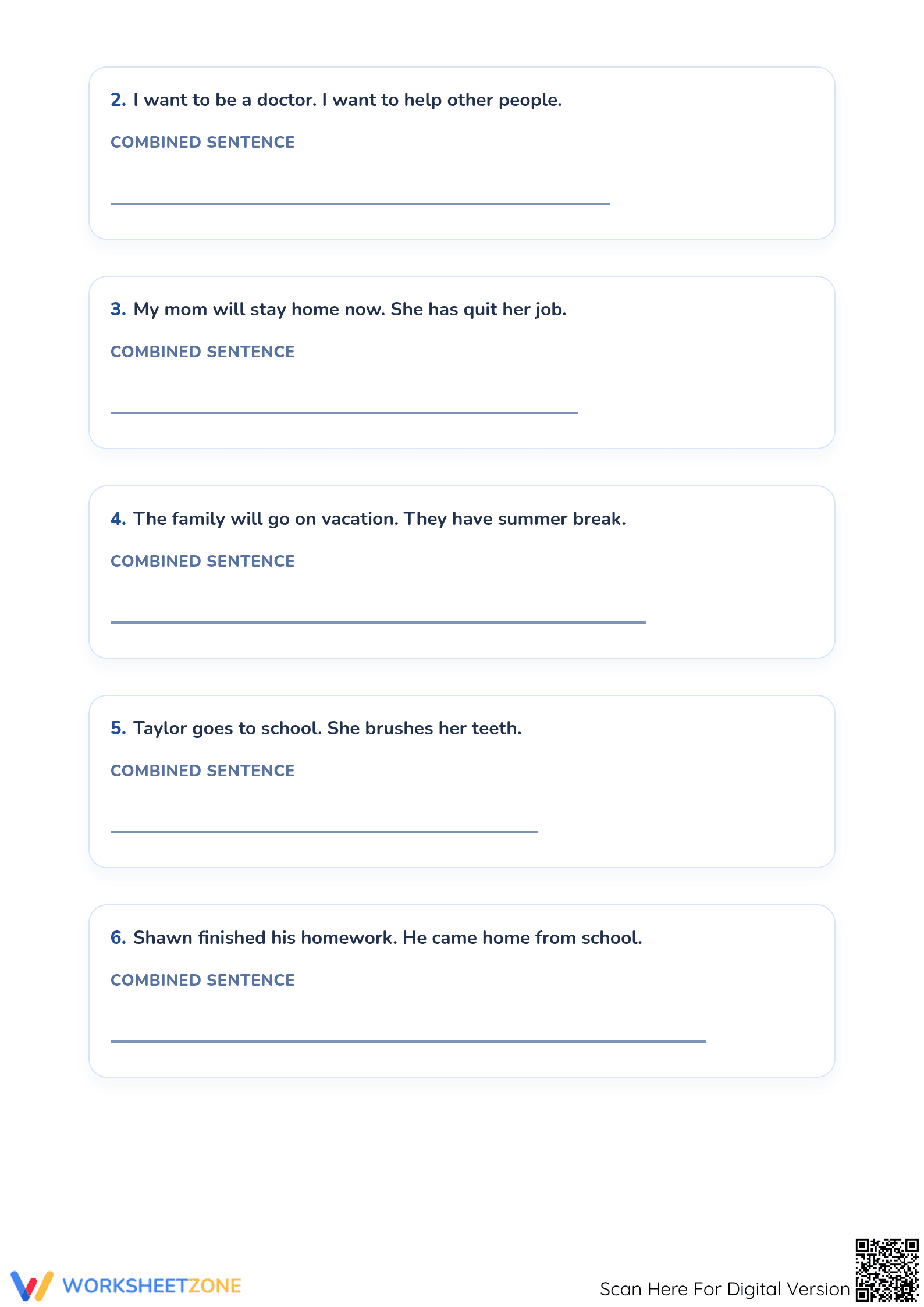 Printable Subordinating Conjunctions Worksheet | Grade 3 ELA - Page 2