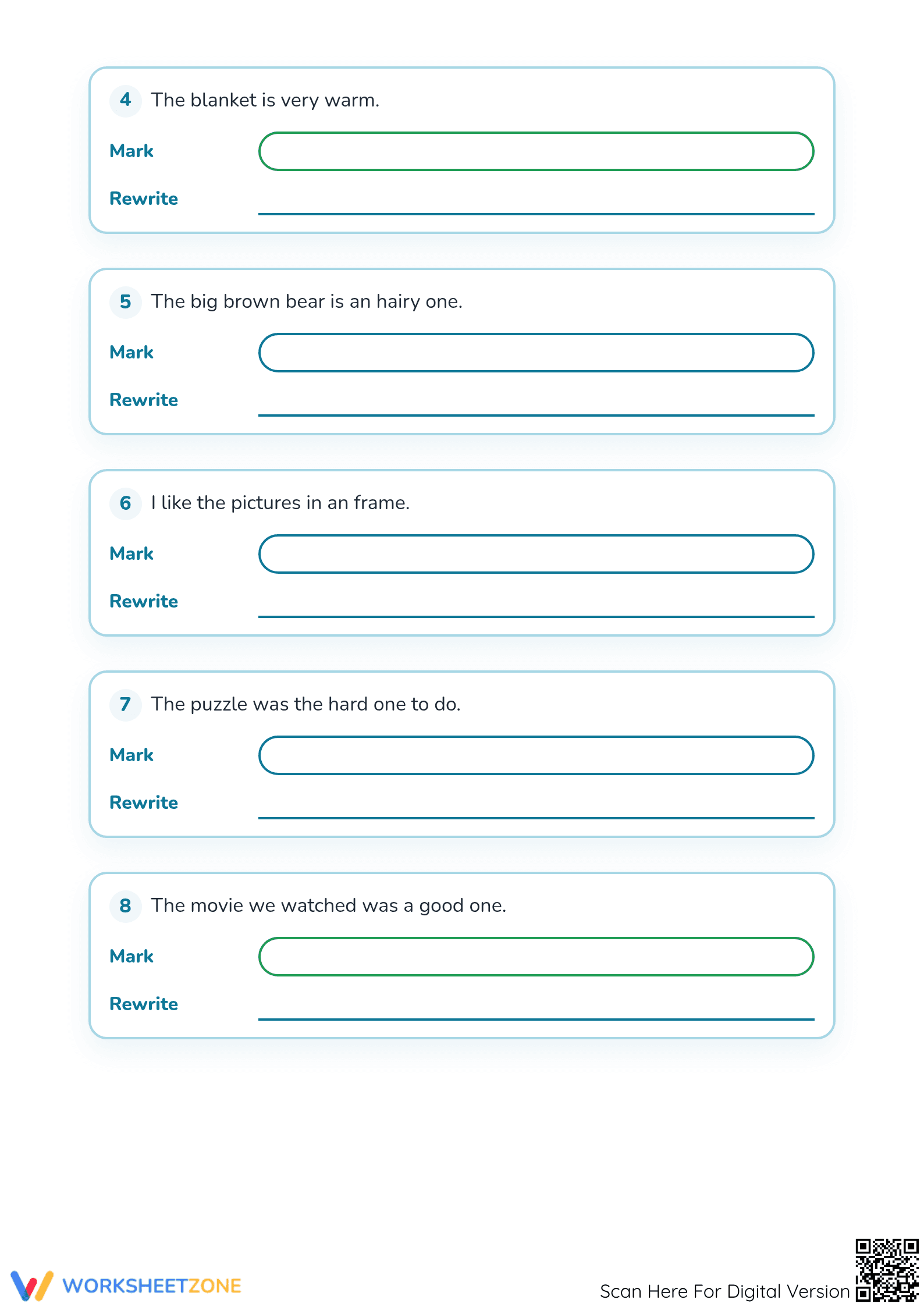 Articles: a, an & the Printable Worksheet — Grade 1-2 - Page 2