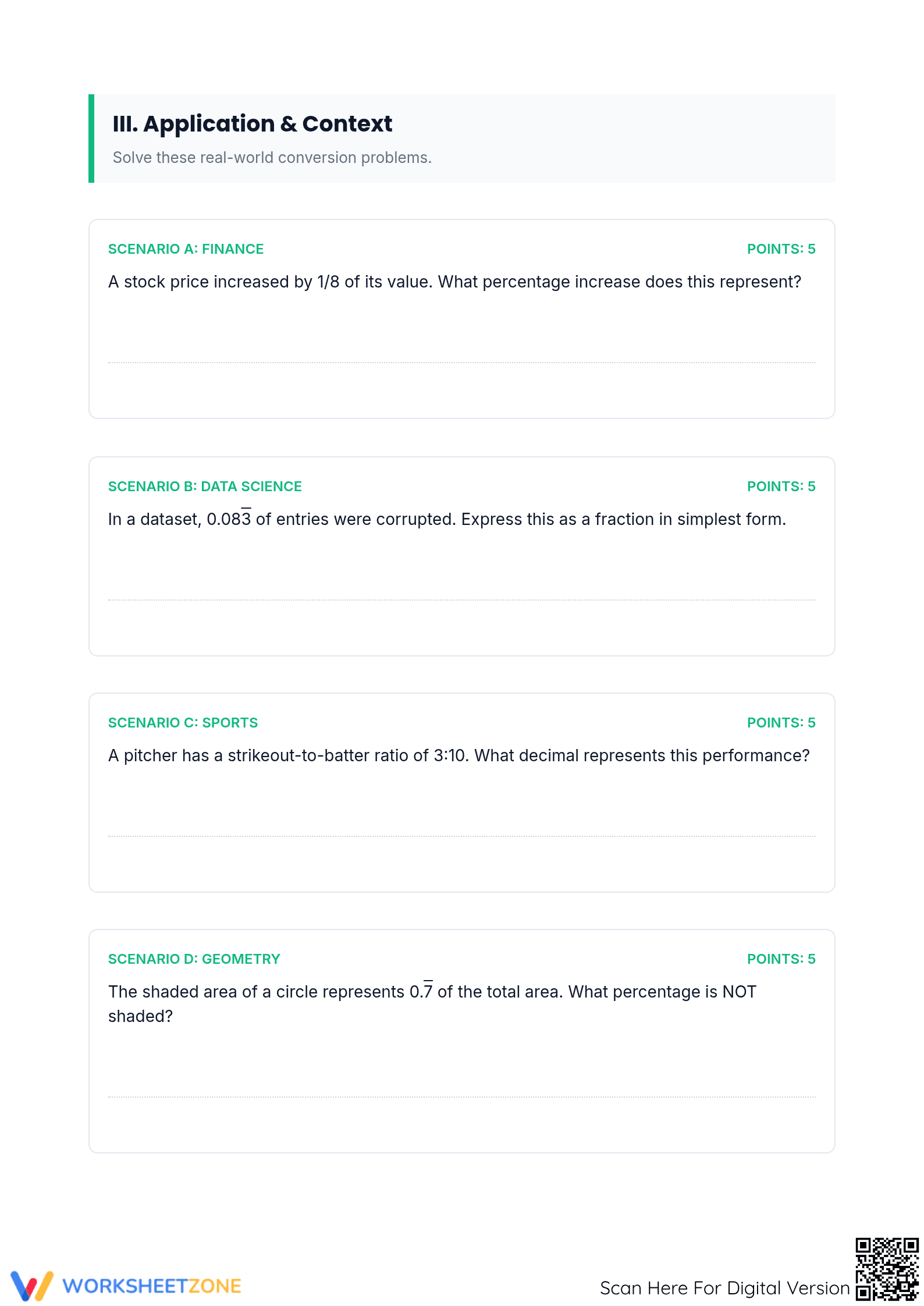 Aligned Advanced Conversion Worksheet | Grade 7 Math - Page 4