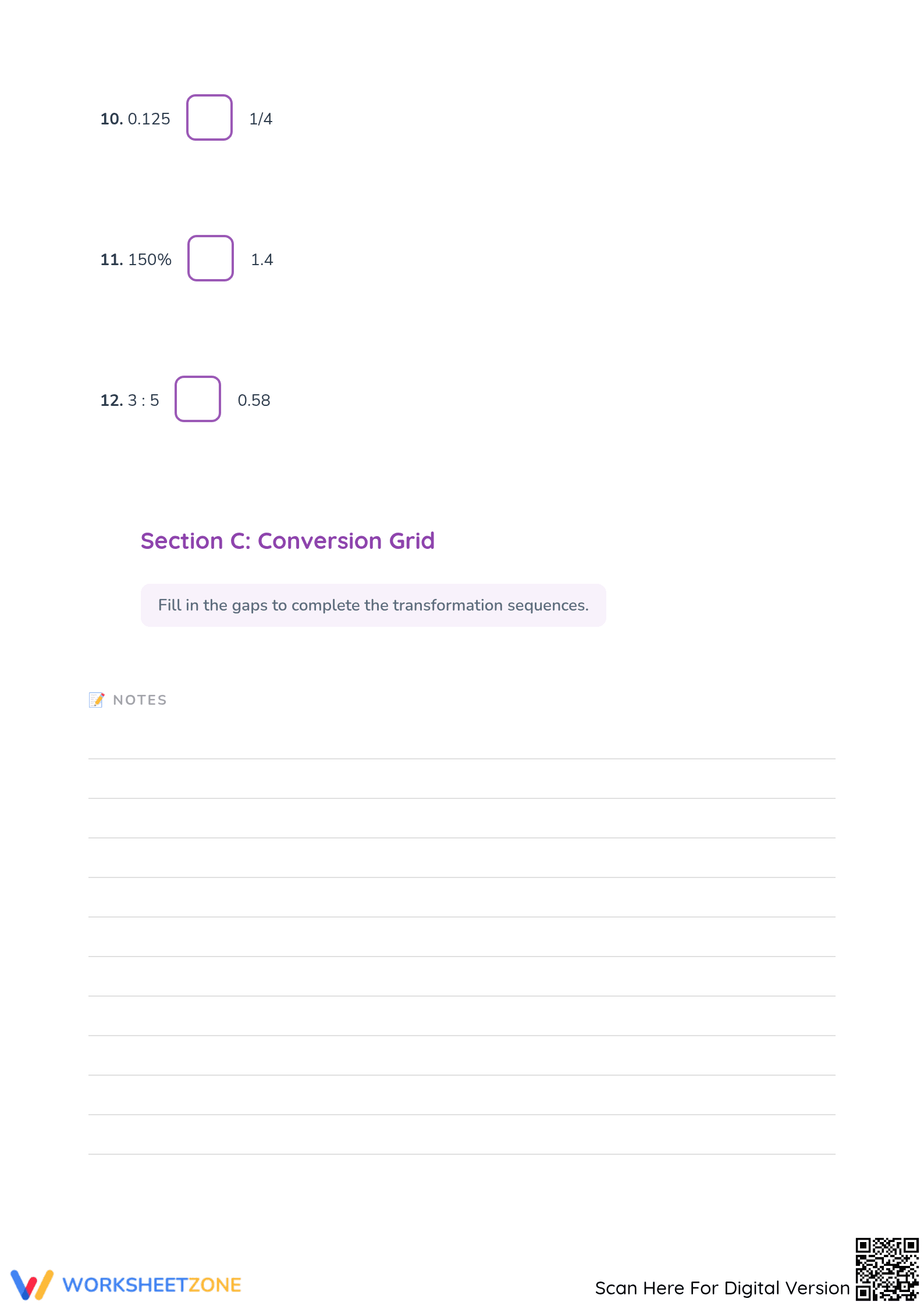 Essential Conversions: Fractions, Decimals & Percents - Page 3